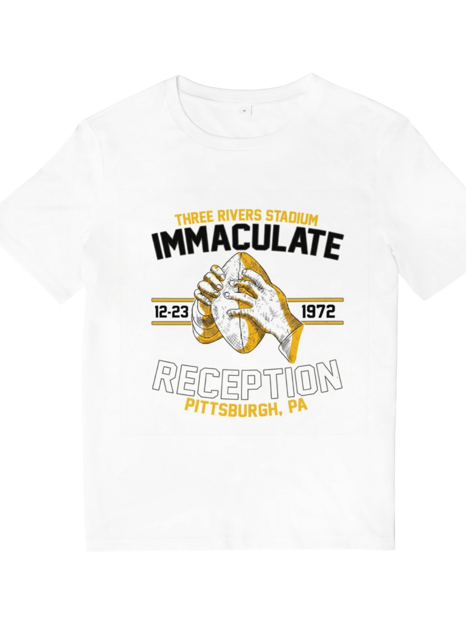 Immaculate Reception 1972 Vintage Pittsburgh Football T-Shirt - Three Rivers Stadium Commemorative Tee