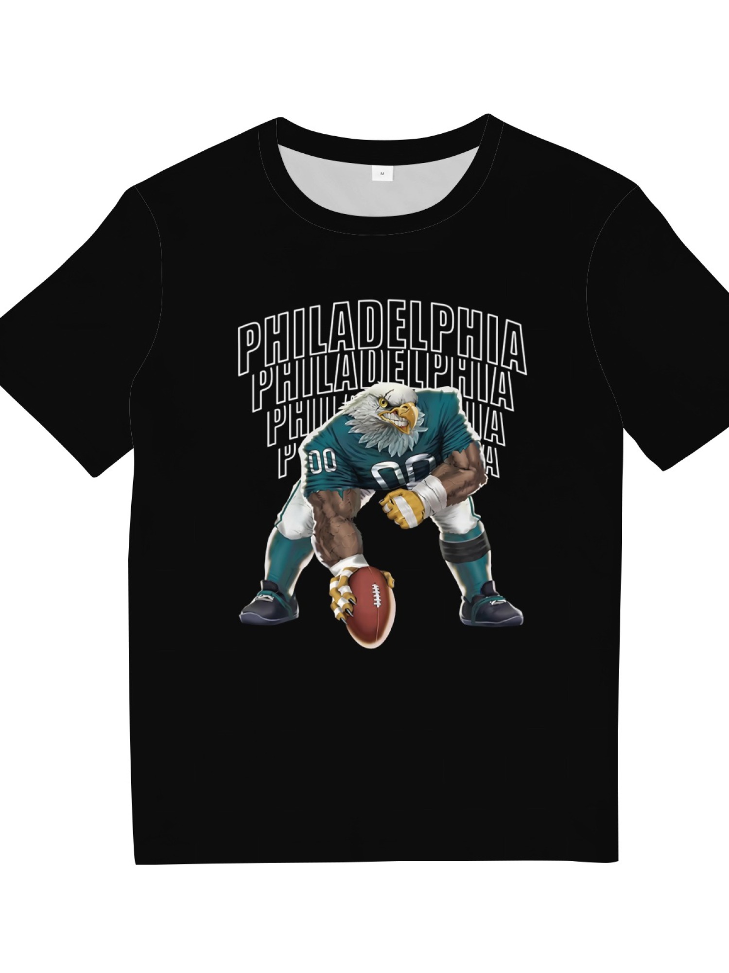 Philadelphia Football Graphic T-Shirt - Men's Vintage Eagle Print Gameday Tee