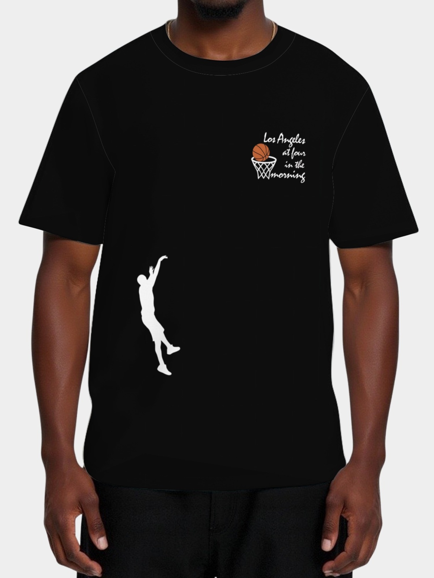 Mamba Mentality "Los Angeles at Four in the Morning" Basketball Graphic T-Shirt - Men's Cotton Tee