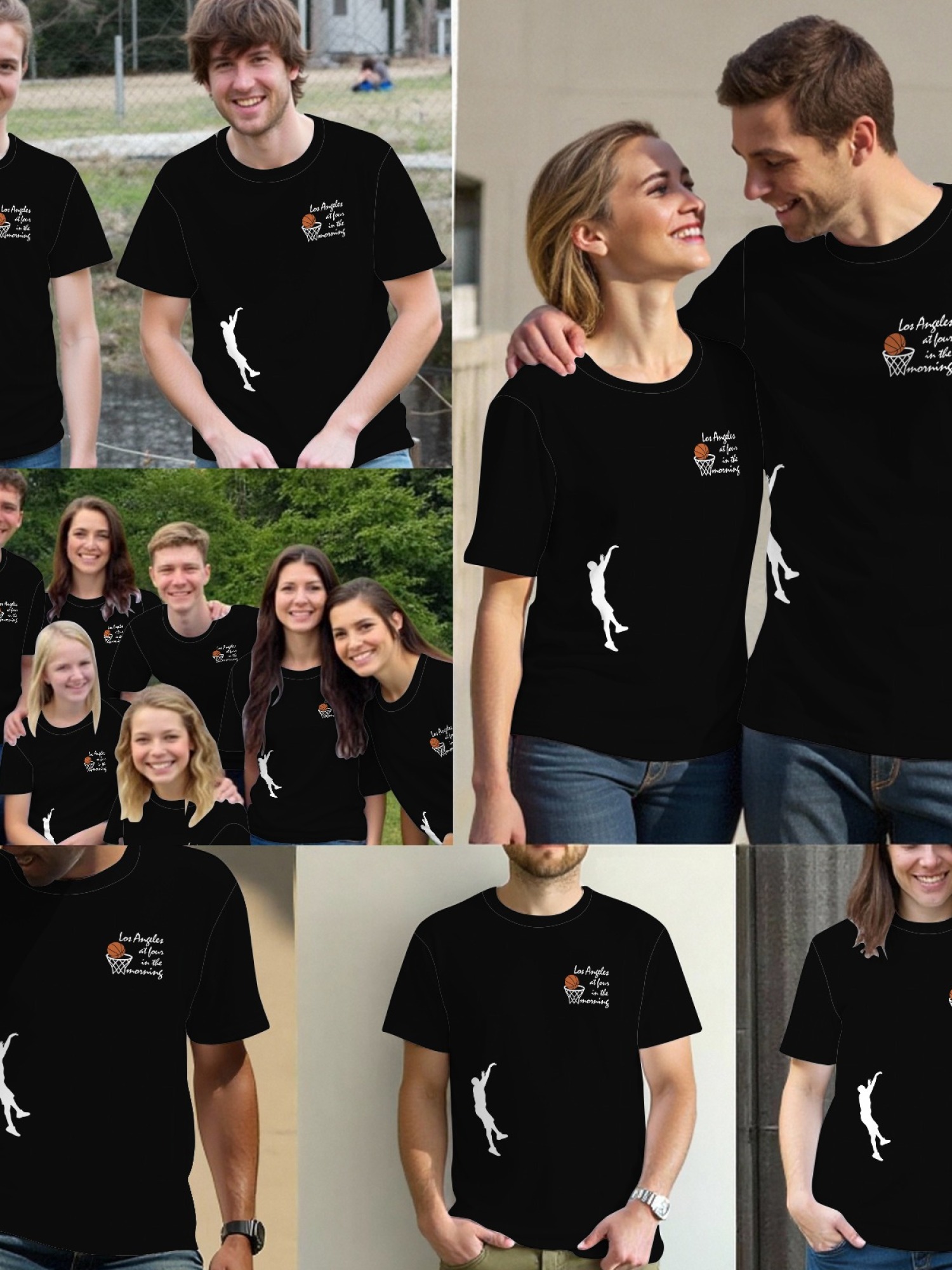 Mamba Mentality "Los Angeles at Four in the Morning" Basketball Graphic T-Shirt - Men's Cotton Tee