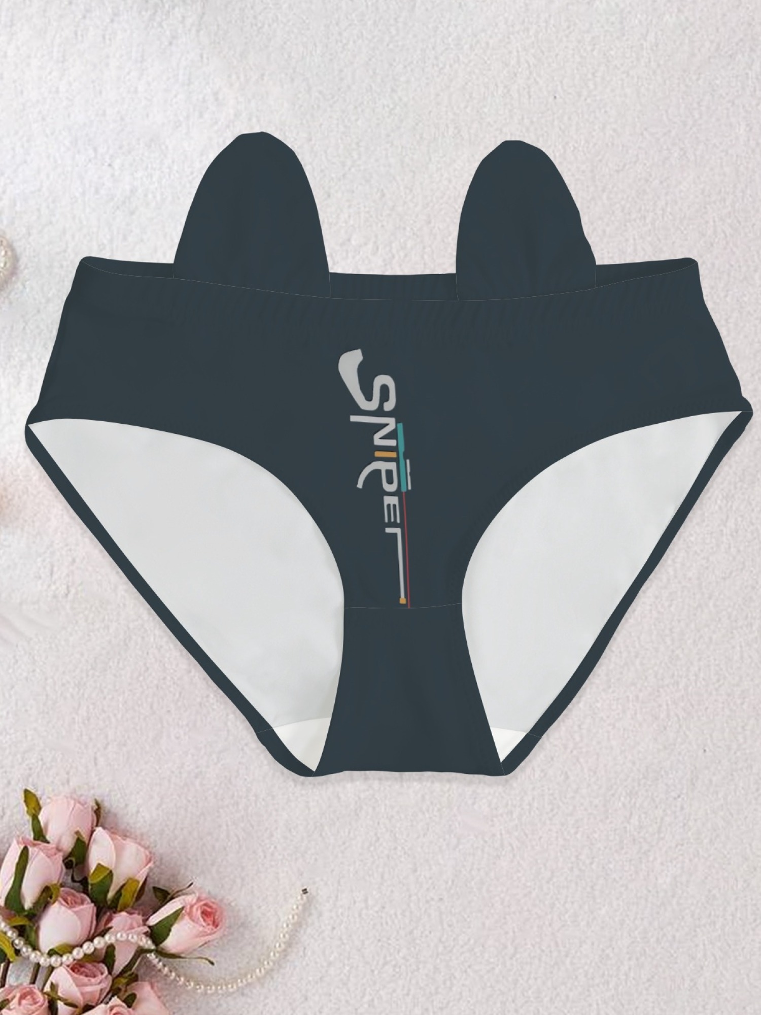 Women's Sniper Graphic Print High-Leg Cheeky Panties | Streetwear Underwear