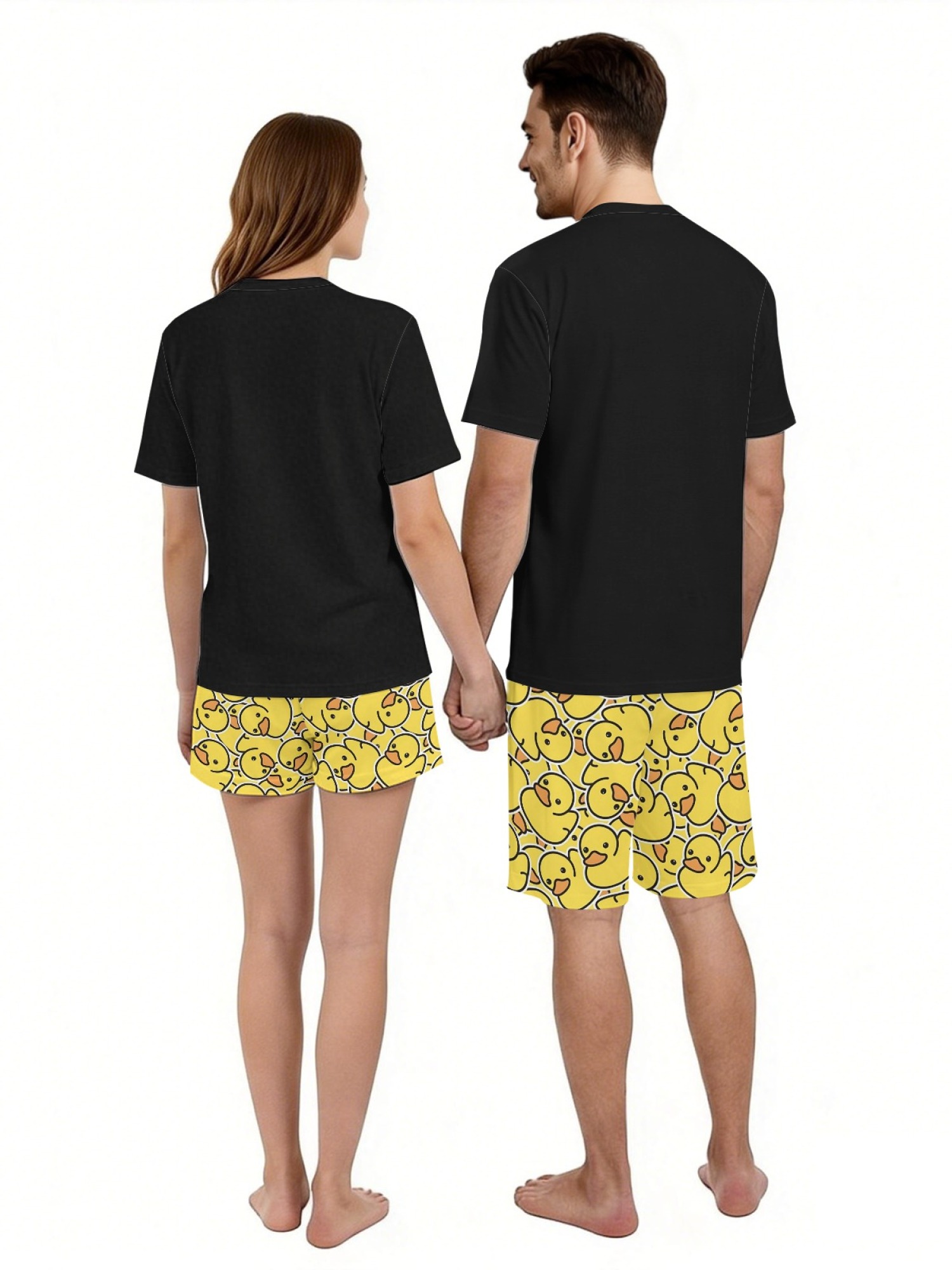 "I Don't Give a Duck" Matching Couple Outfit | Funny Summer T-Shirt & Shorts Set