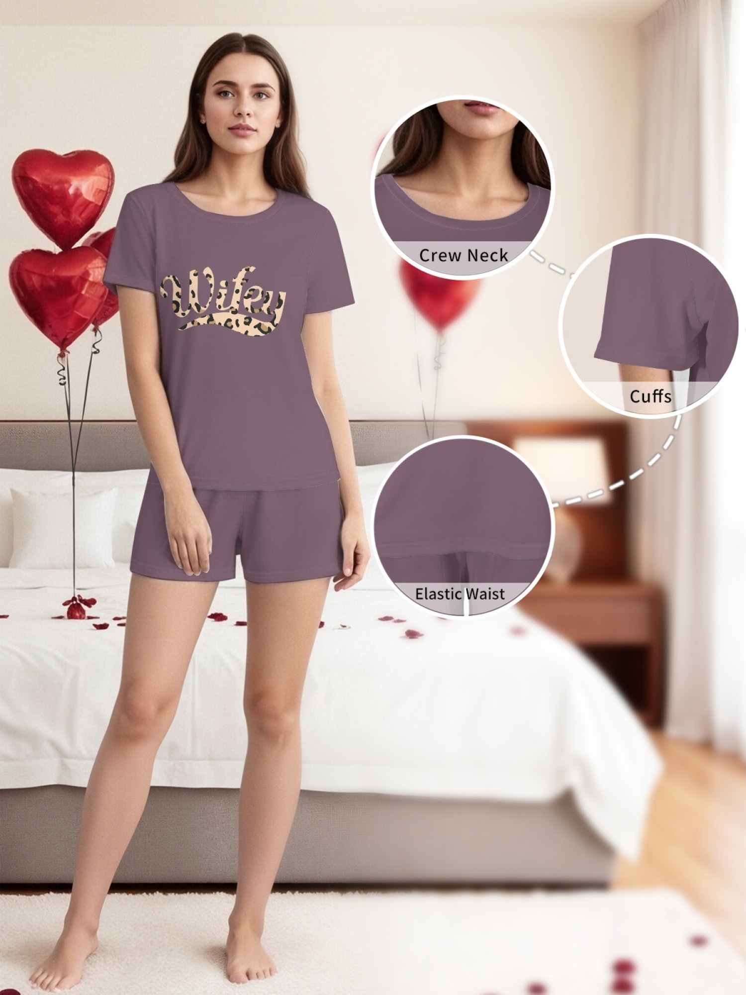 "Hubby & Wifey" Leopard Print Matching Couples Set | Wedding & Anniversary Outfit