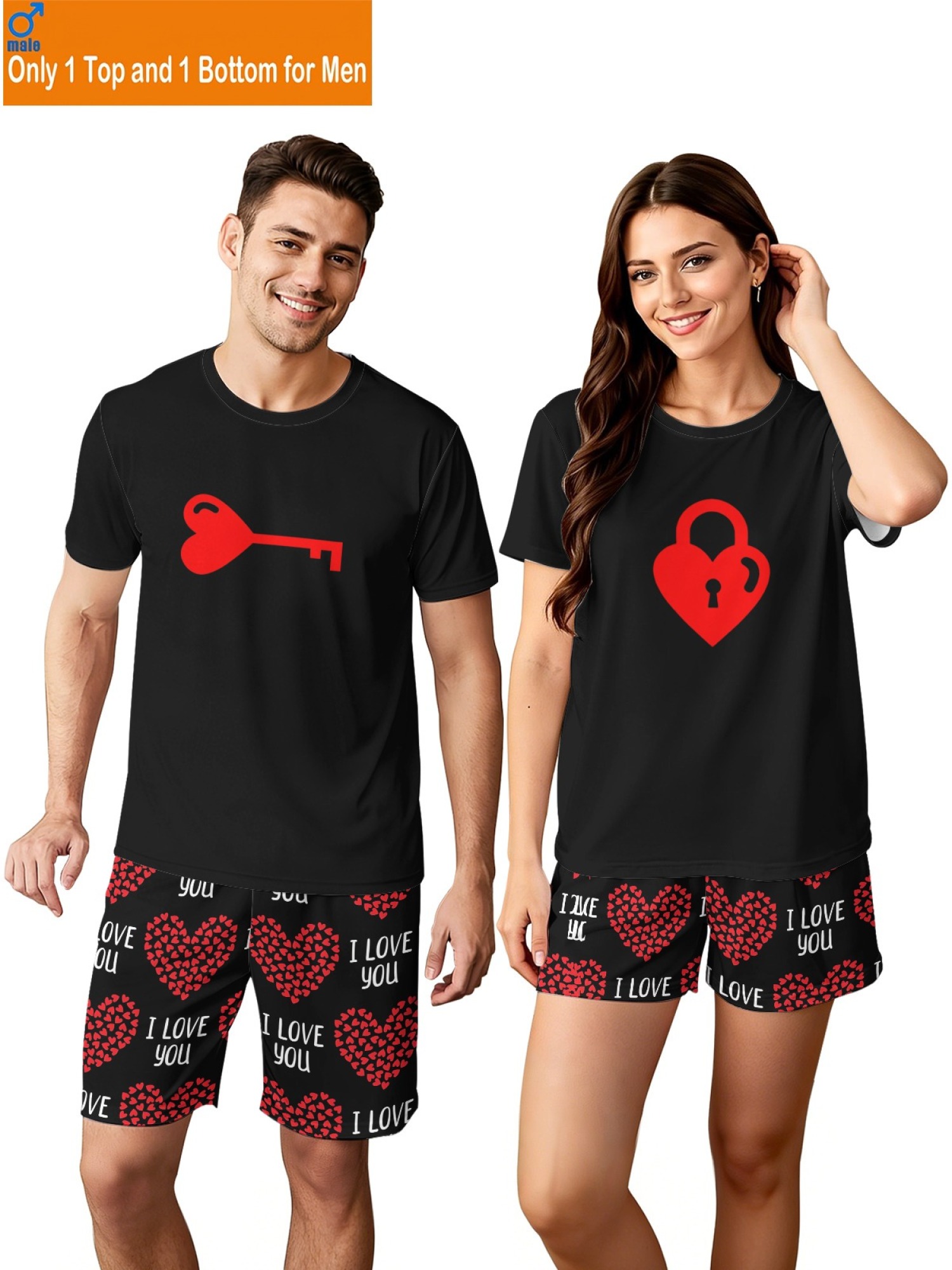"Key to My Heart" Matching Couples Outfit | Romantic Lock & Key Summer Set