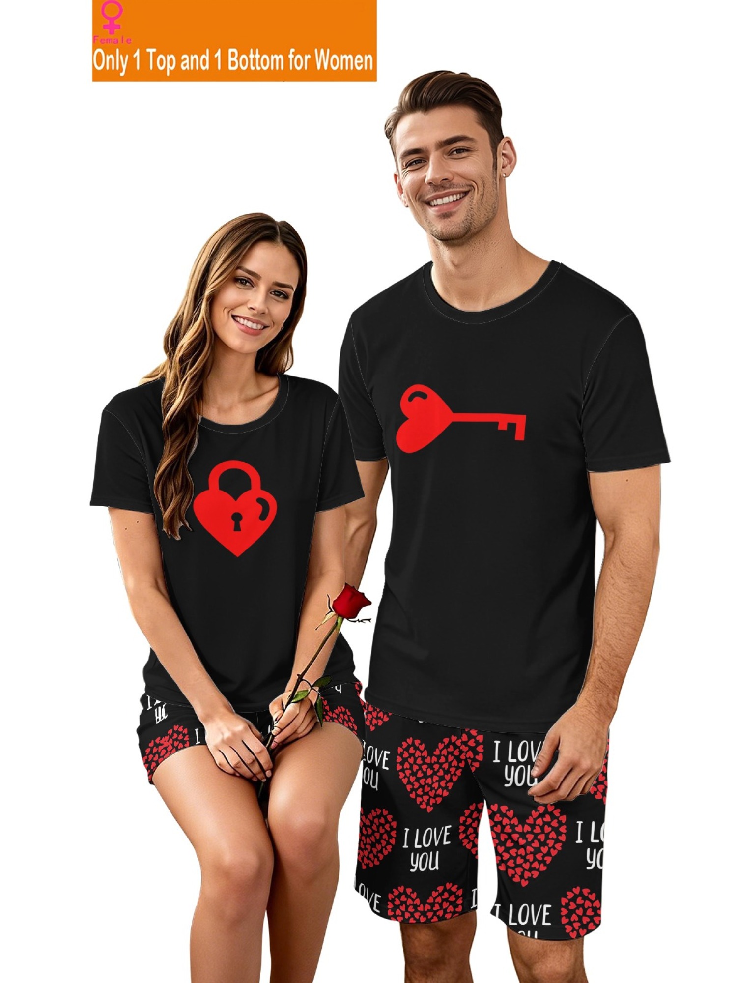 "Key to My Heart" Matching Couples Outfit | Romantic Lock & Key Summer Set