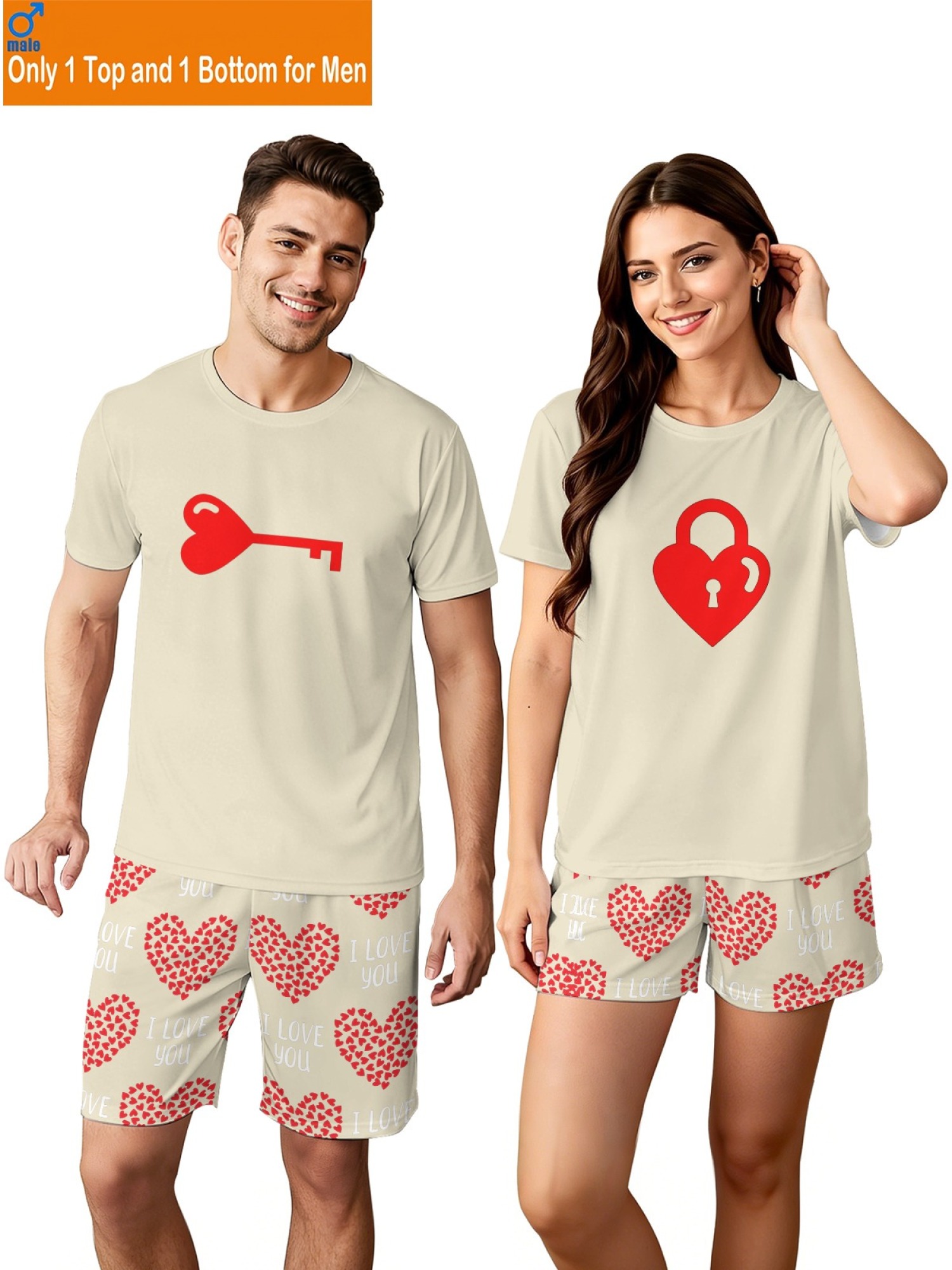 "Key to My Heart" Matching Couples Outfit | Romantic Lock & Key Summer Set