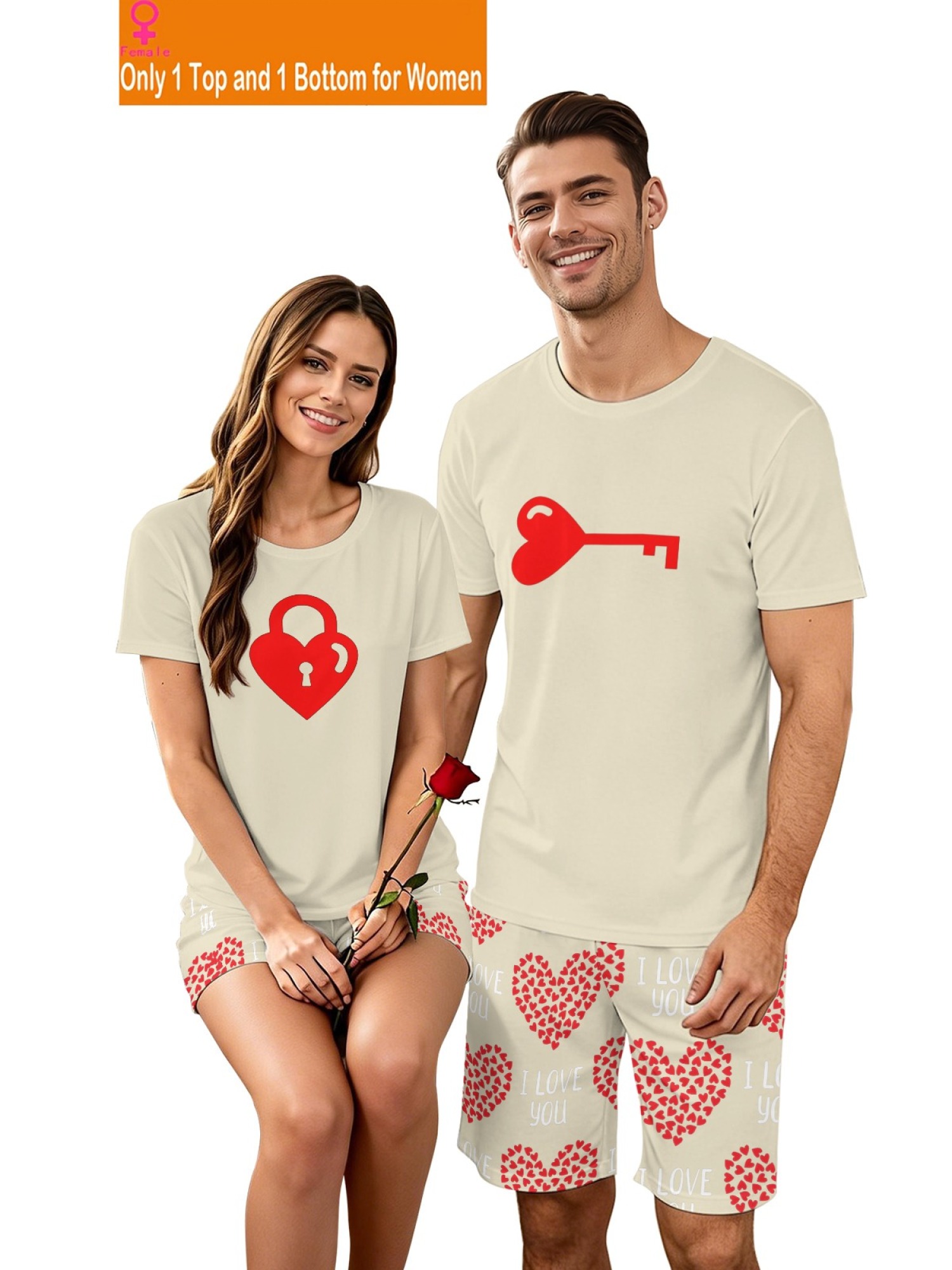 "Key to My Heart" Matching Couples Outfit | Romantic Lock & Key Summer Set