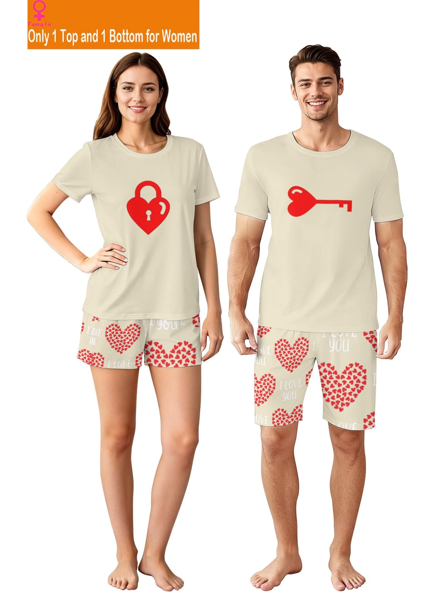 "Key to My Heart" Matching Couples Outfit | Romantic Lock & Key Summer Set