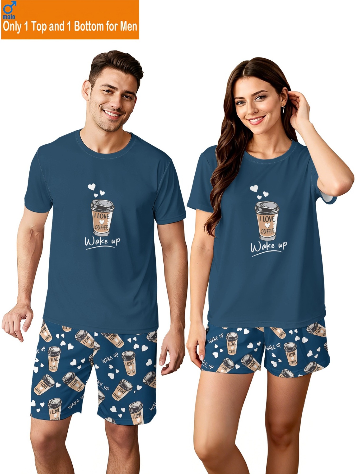 "Love & Lifestyle" Matching Couple Outfit – T-Shirt & Shorts Summer Collection