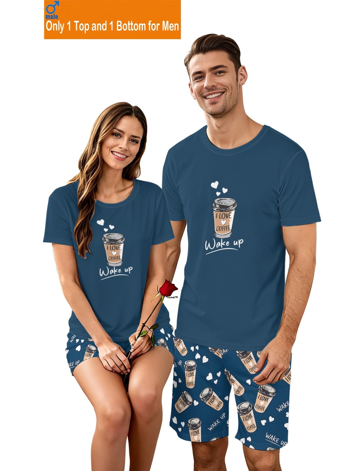 "Love & Lifestyle" Matching Couple Outfit – T-Shirt & Shorts Summer Collection
