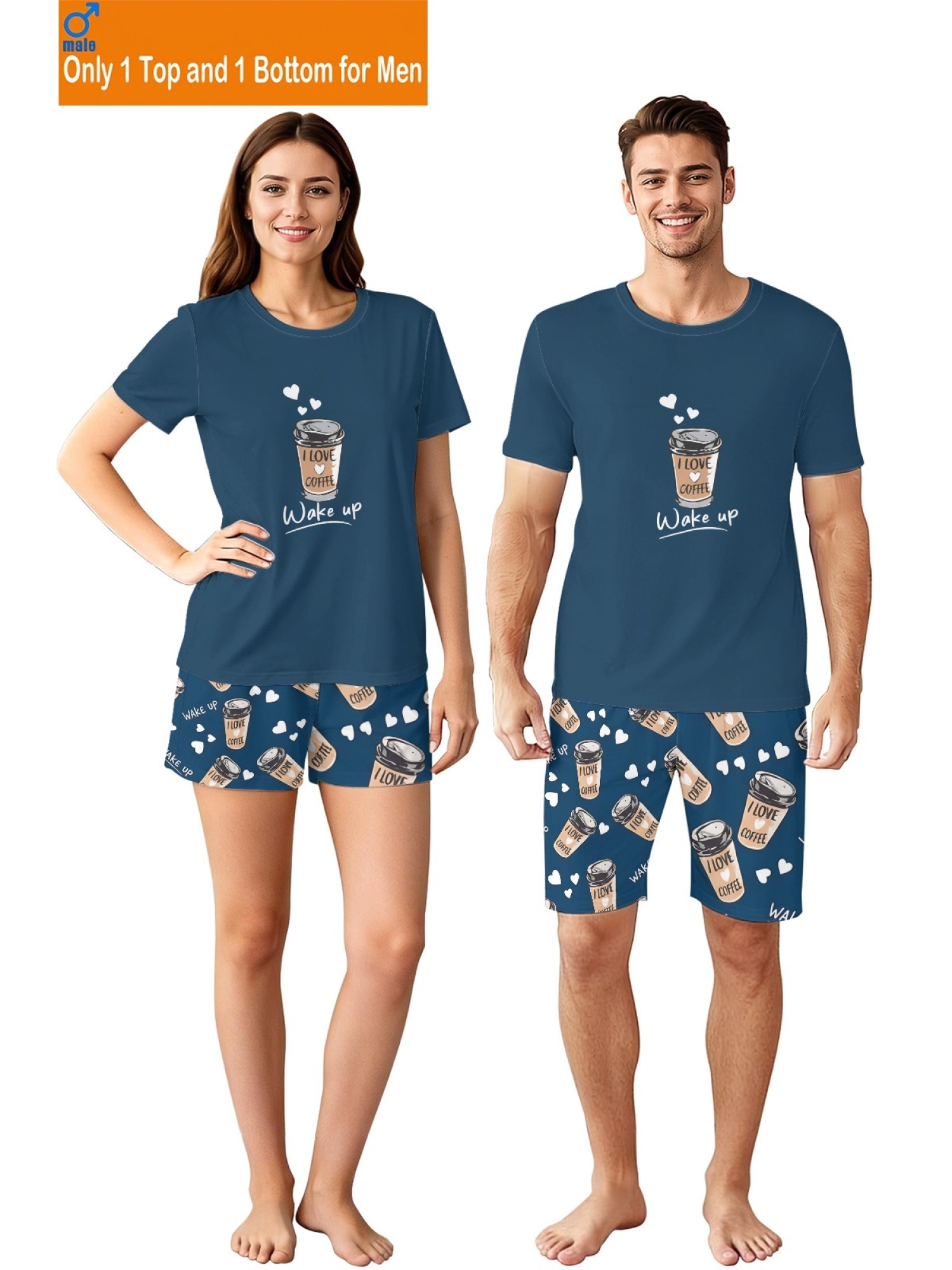 "Love & Lifestyle" Matching Couple Outfit – T-Shirt & Shorts Summer Collection