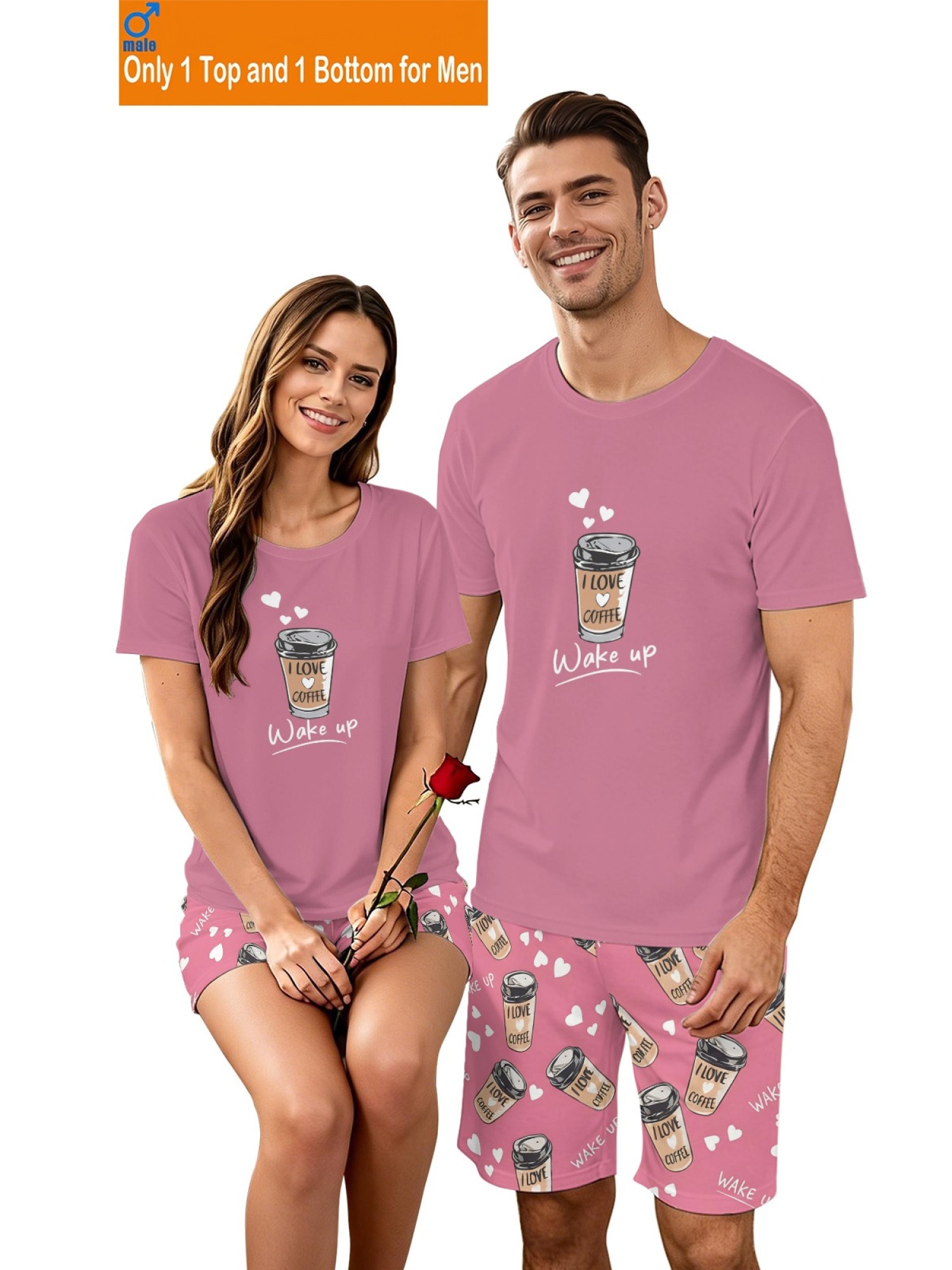 "Love & Lifestyle" Matching Couple Outfit – T-Shirt & Shorts Summer Collection