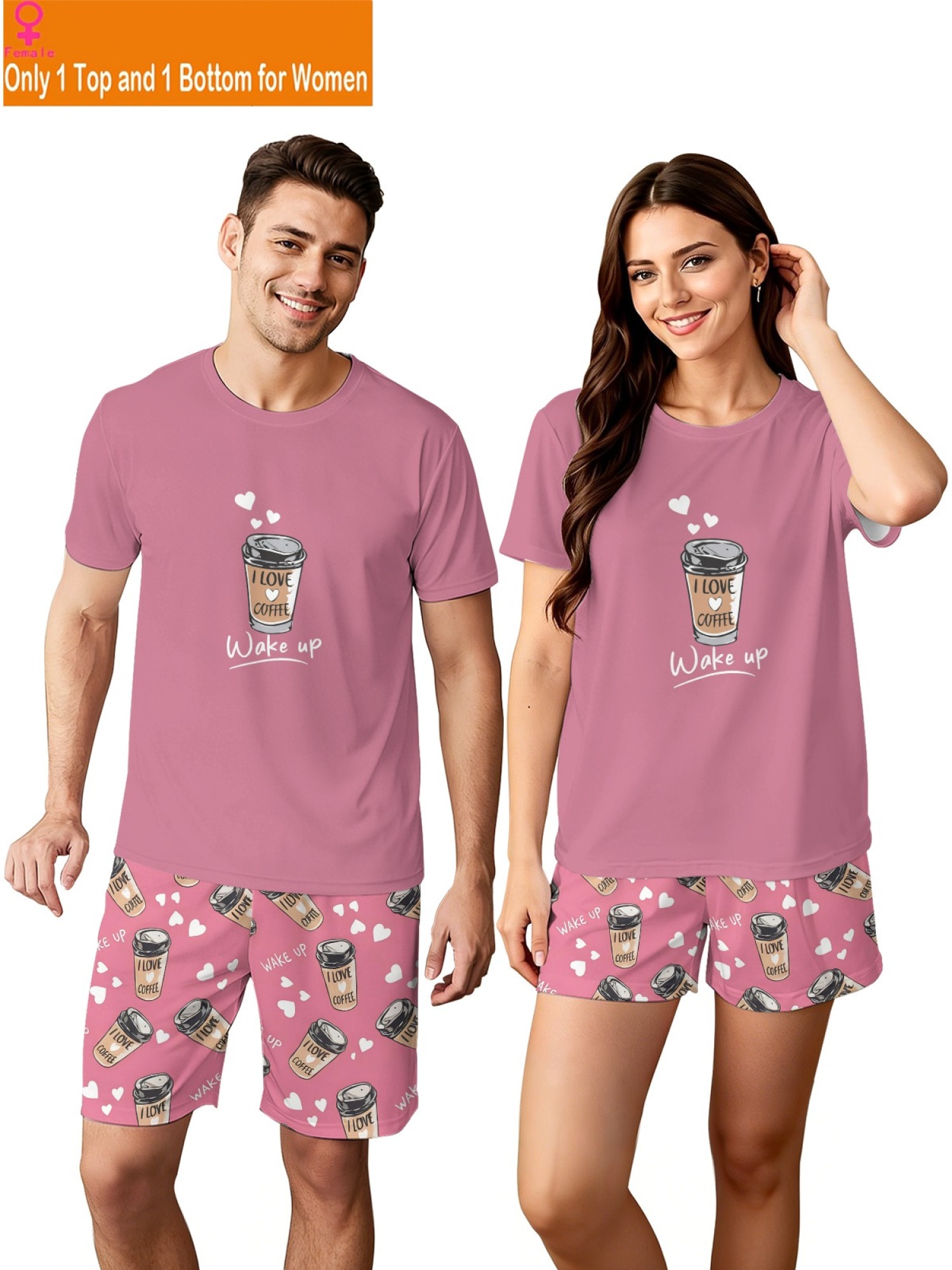 "Love & Lifestyle" Matching Couple Outfit – T-Shirt & Shorts Summer Collection