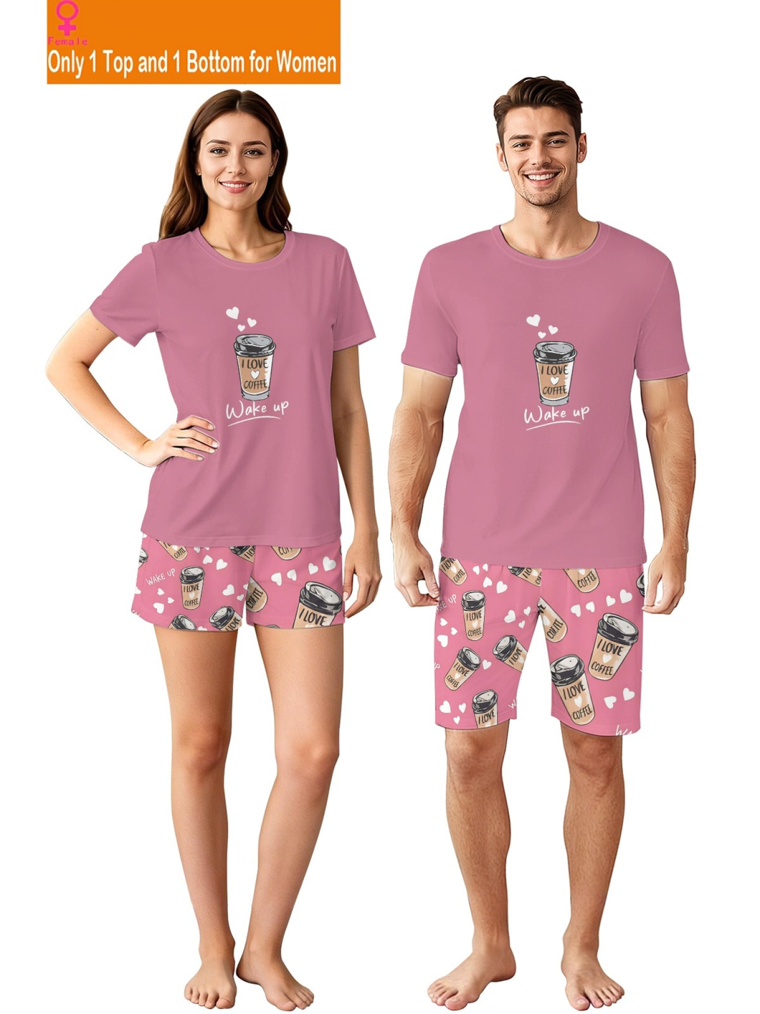 "Love & Lifestyle" Matching Couple Outfit – T-Shirt & Shorts Summer Collection