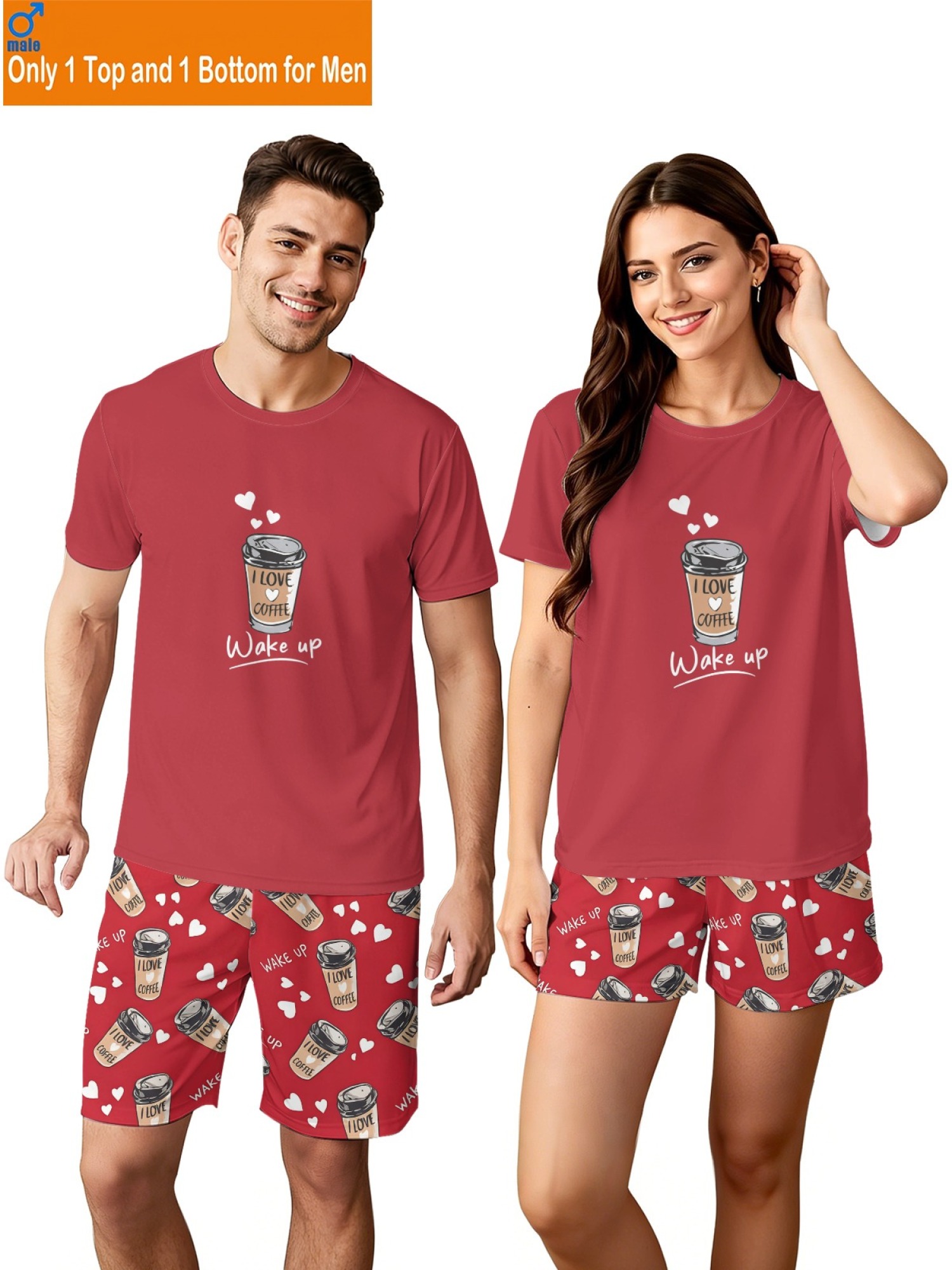 "Love & Lifestyle" Matching Couple Outfit – T-Shirt & Shorts Summer Collection