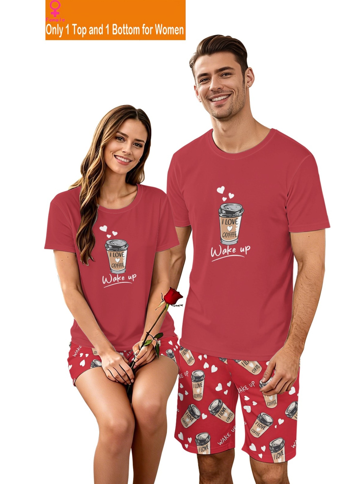 "Love & Lifestyle" Matching Couple Outfit – T-Shirt & Shorts Summer Collection