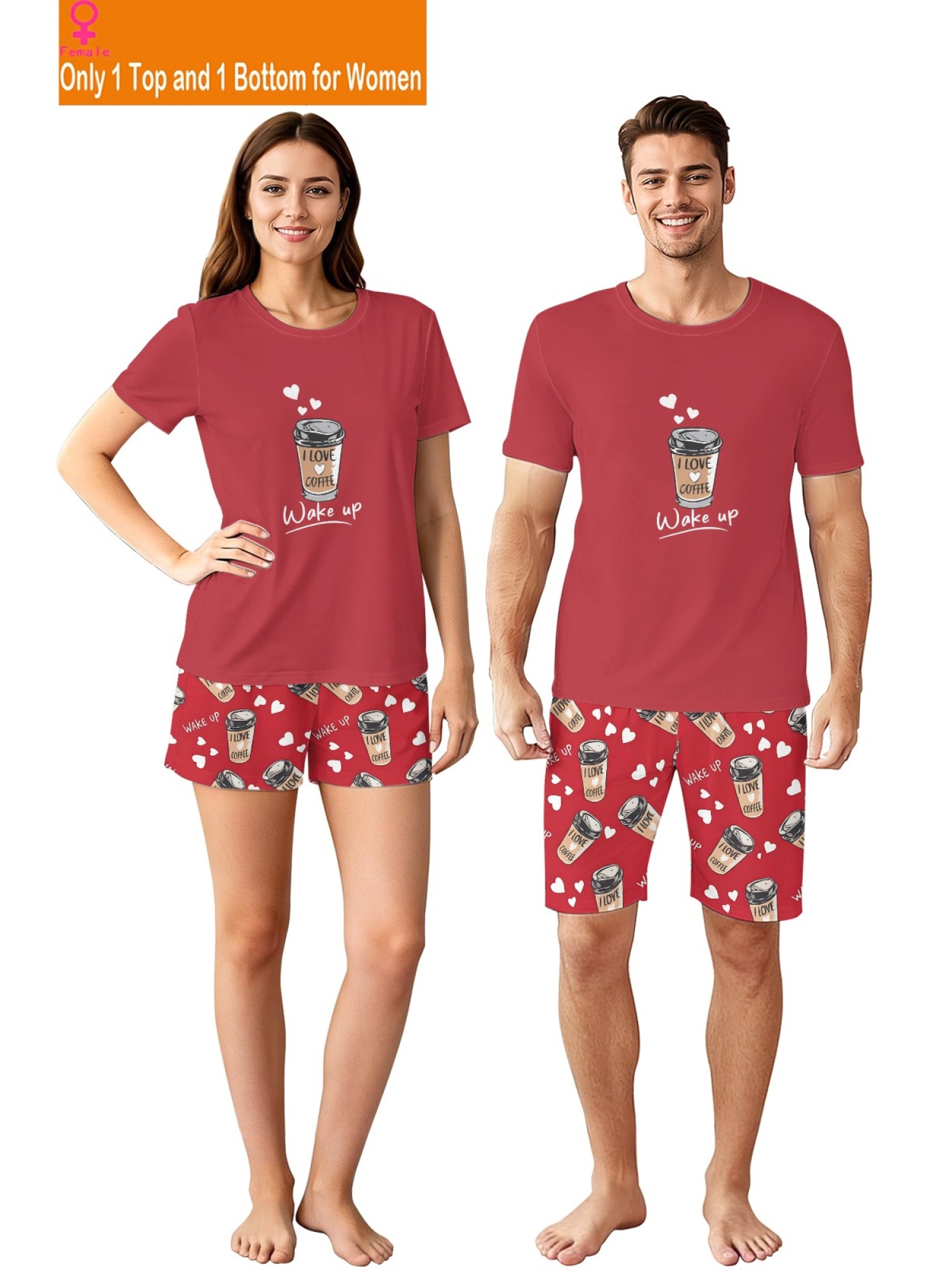 "Love & Lifestyle" Matching Couple Outfit – T-Shirt & Shorts Summer Collection