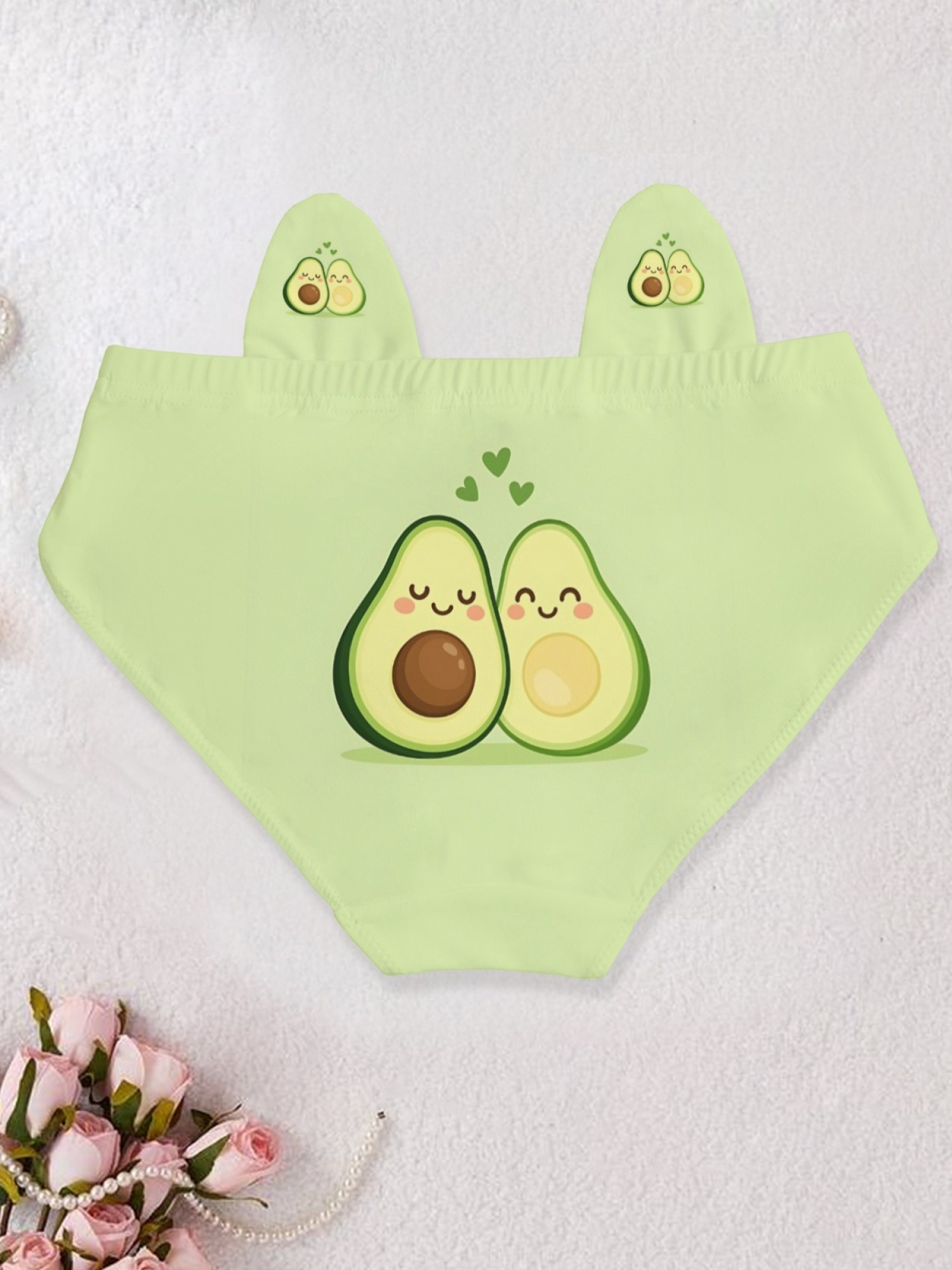 Cute Avocado Print Seamless Panties for Women - Soft Breathable Cotton Blend Underwear