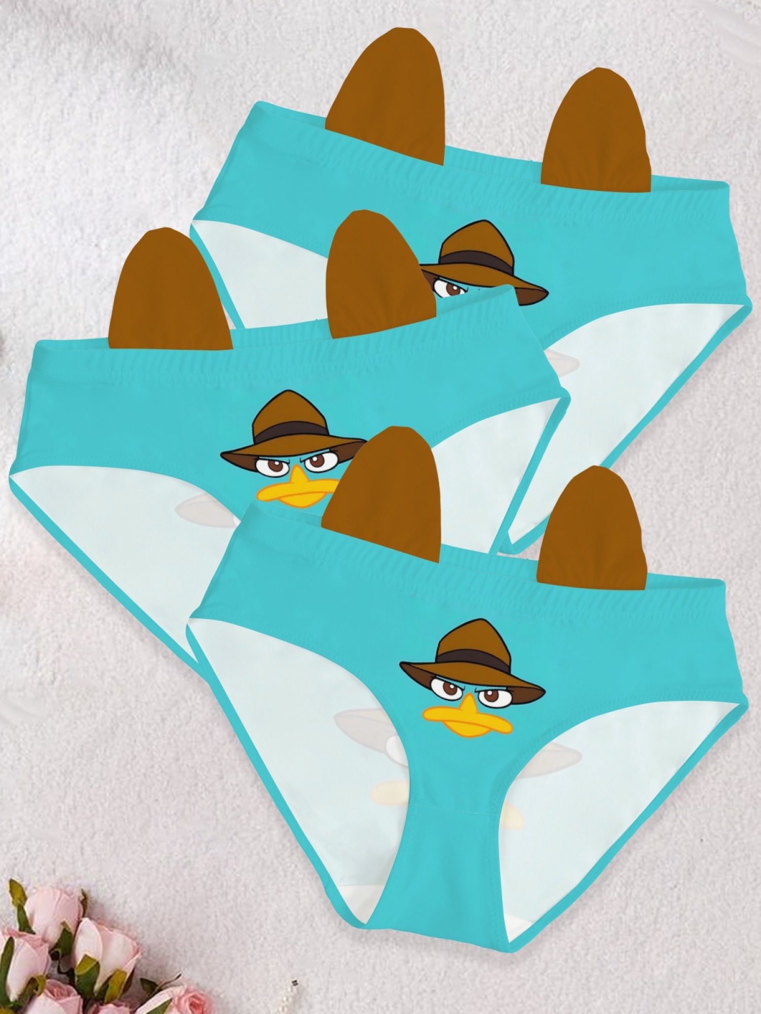 Perry the Platypus & Agent P Printed Women's Panties - Cute Cartoon Underwear Briefs