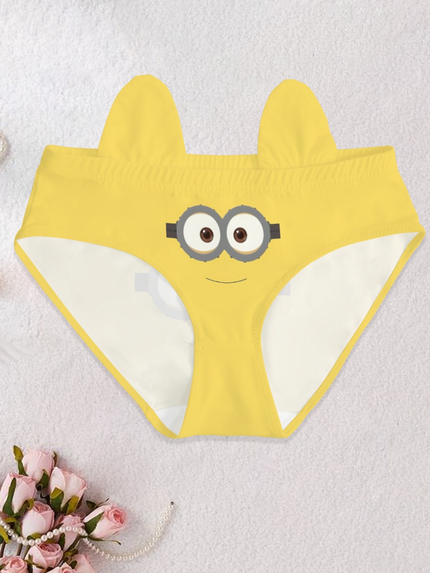Cute Yellow Minion Print Panties for Women | Fun Character Underwear