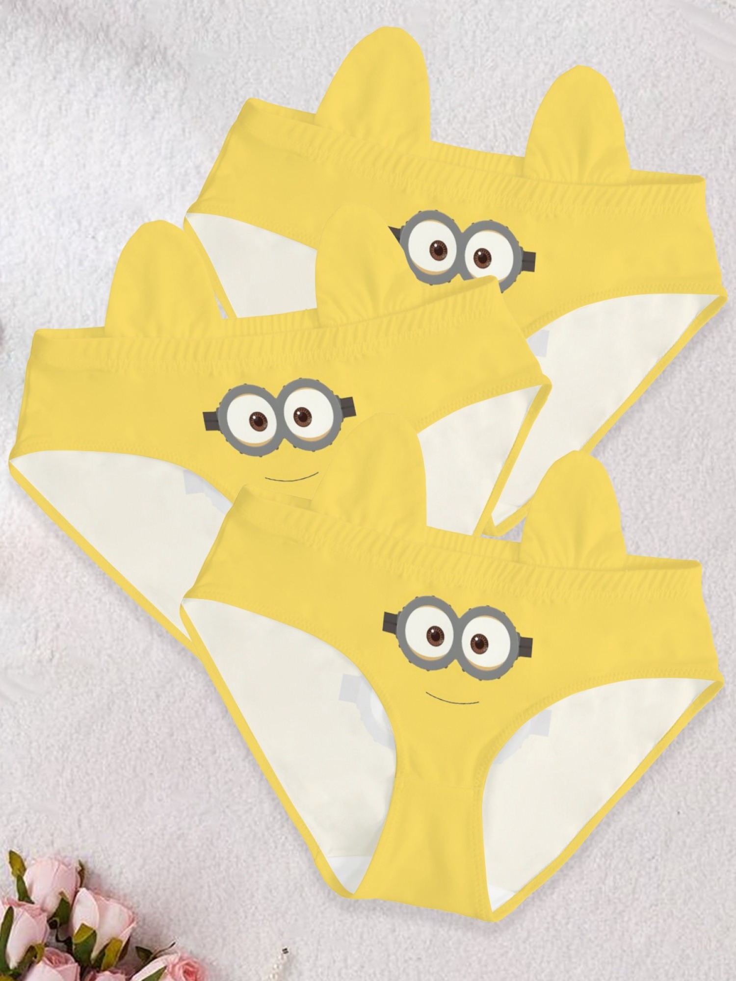 Cute Yellow Minion Print Panties for Women | Fun Character Underwear