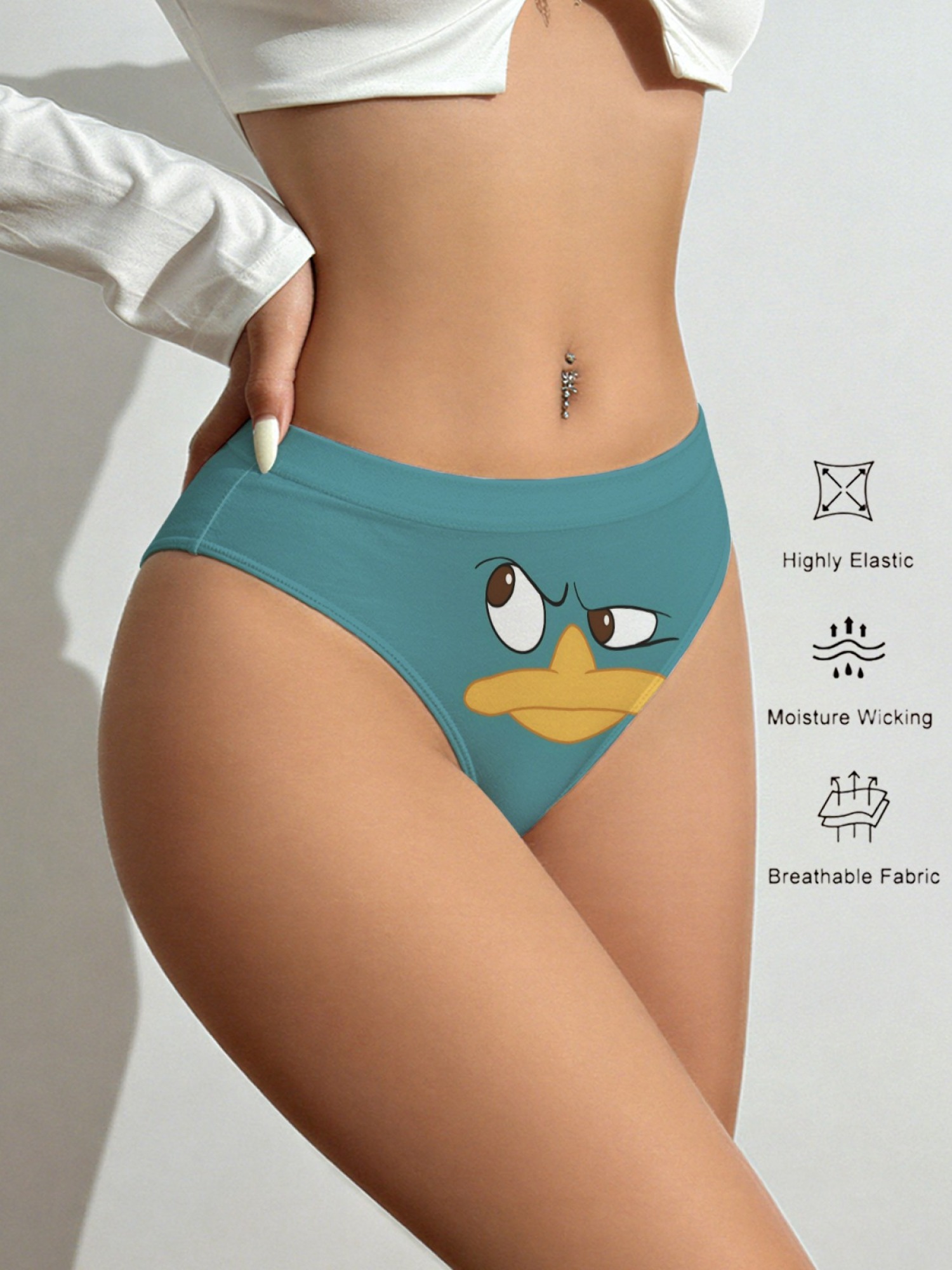 Perry the Platypus & Agent P Printed Women's Panties - Cute Cartoon Underwear Briefs