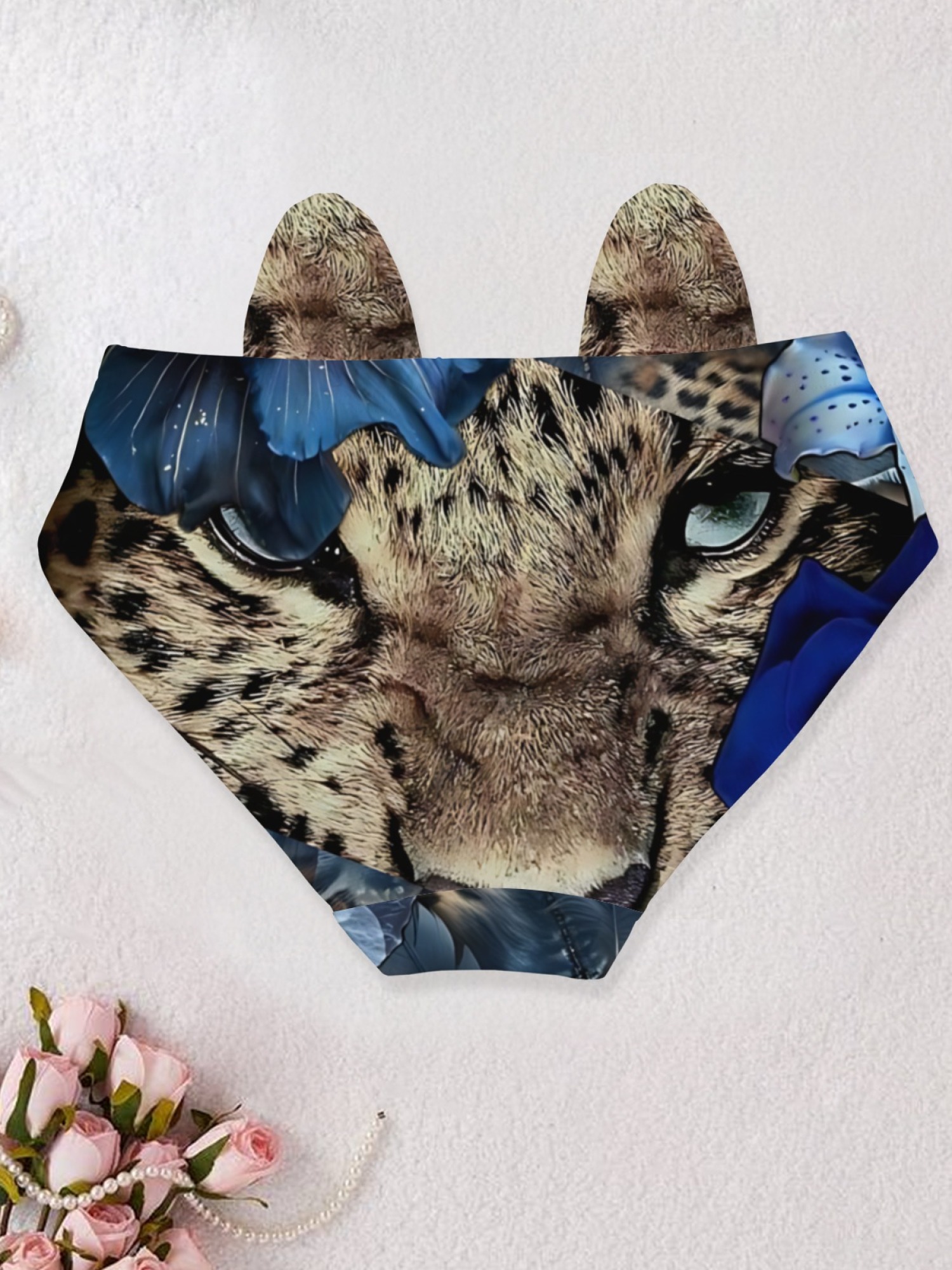 Women’s Novelty 3D Animal Face Print Panties - Cute Leopard & Tiger Seamless Bikini Underwear