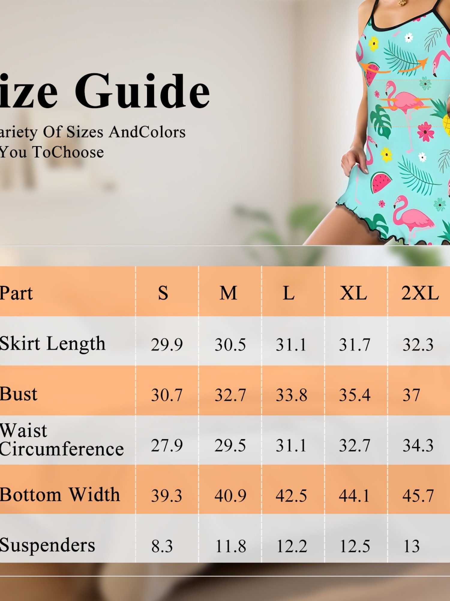 Women's Tropical Flamingo Print Cami Robe, Comfortable and Breathable Sleepwear, Fashionable Summer Dress for Home, Soft and Cute Nightgown