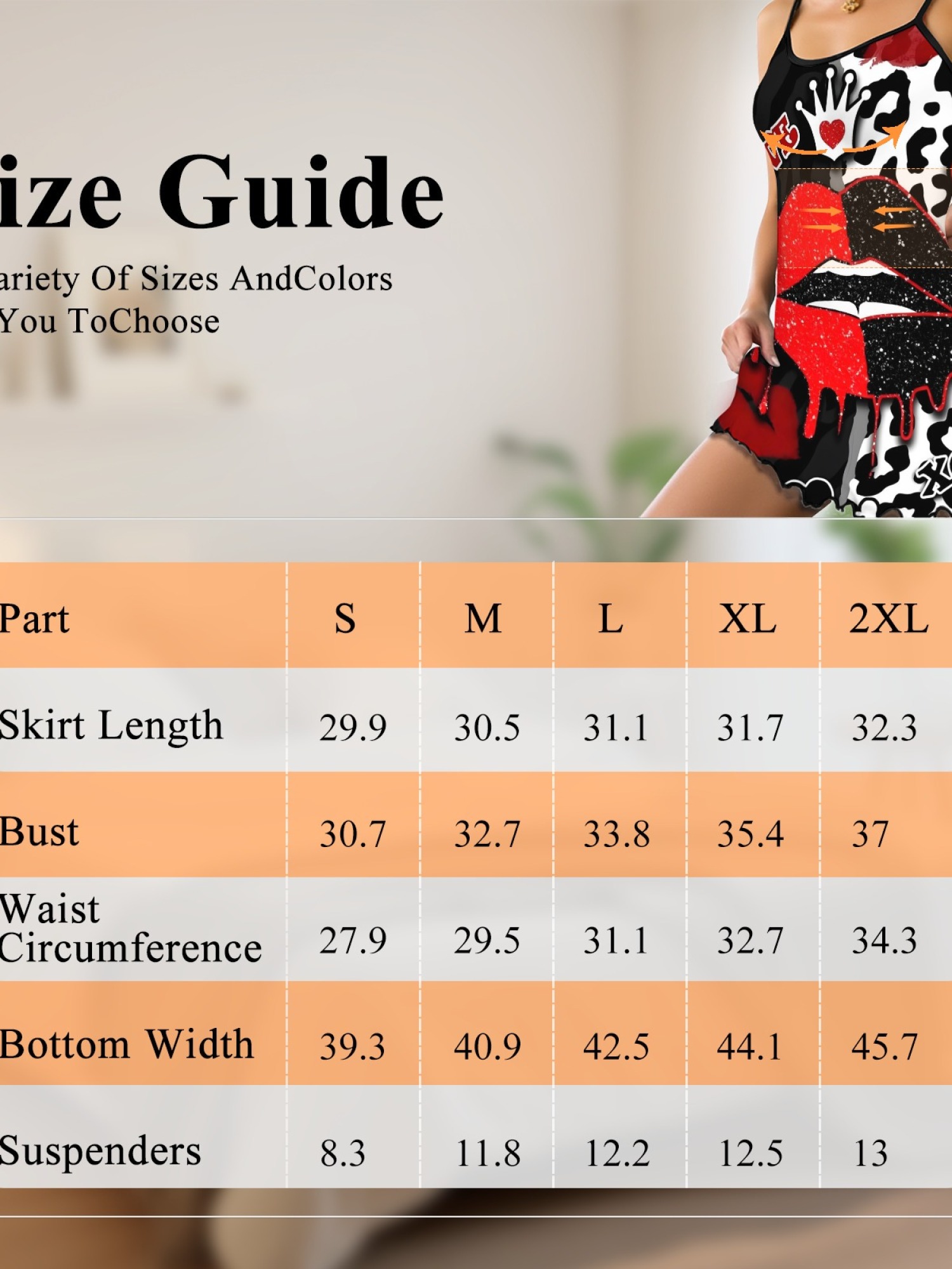 Women's Quirky Lip Print Ruffle Hem Sleep Dress, Stylish Backless Spaghetti Strap Nightgown for Summer, Soft Relaxing Fabric Home Wear