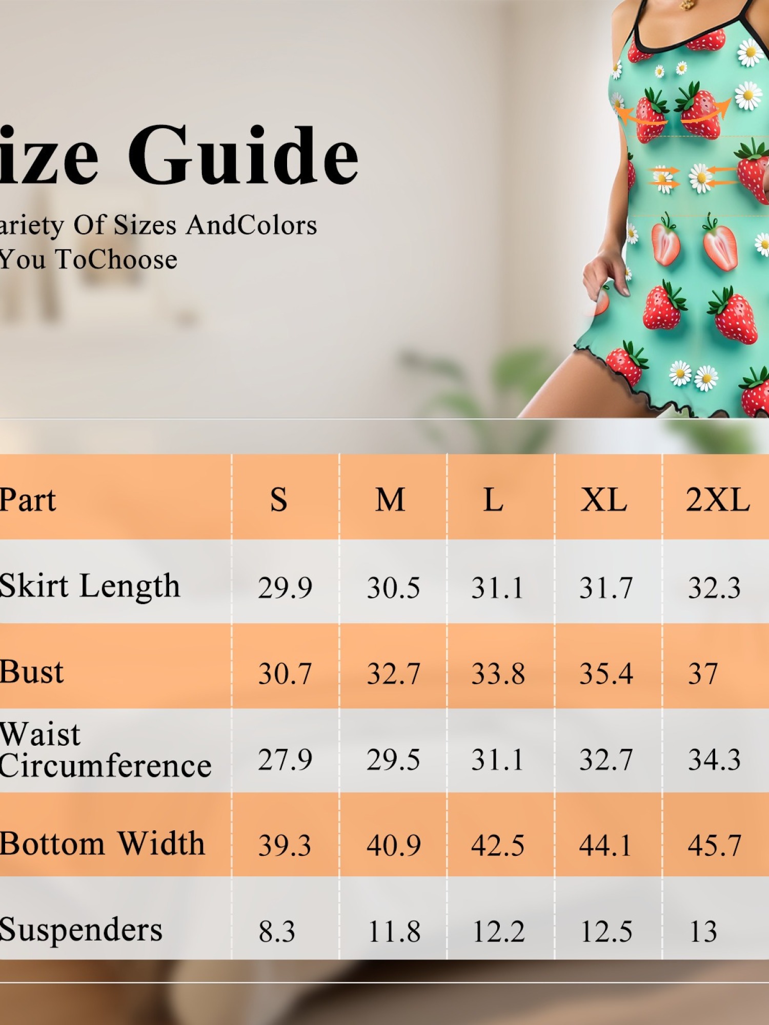 Women’s Sexy Casual Spaghetti Strap Sleep Dress, Sweet Strawberry Daisy Print Design, Stylish Summer Lounge Wear, Loose Fit and Breathable Silk Nightgown