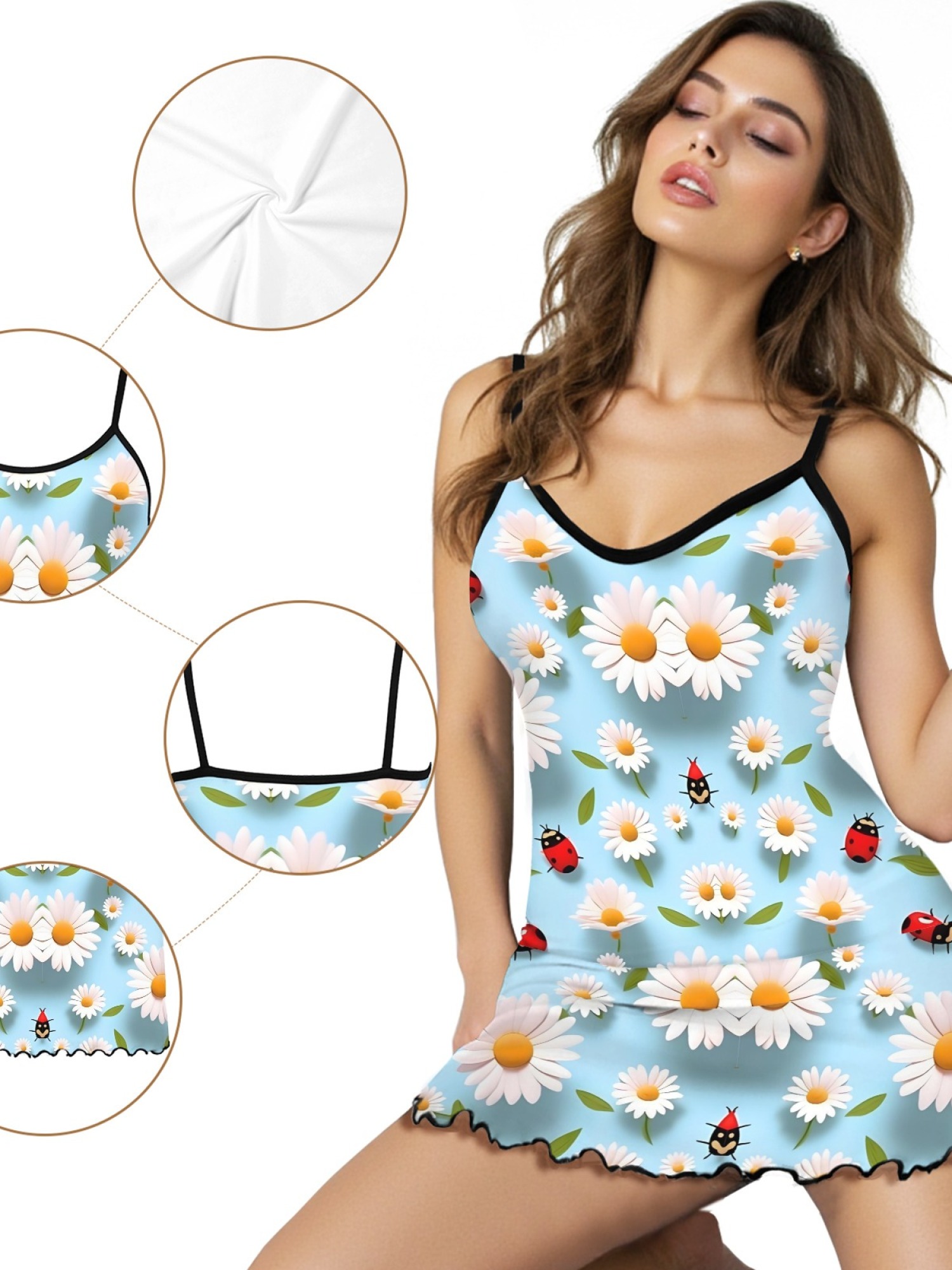 Women's Floral Print Casual Home Dress with Backless Halter Design, Comfortable Summer Slim Fit Long Dress for Relaxation & Vacation, Stylish Spring Summer Loungewear
