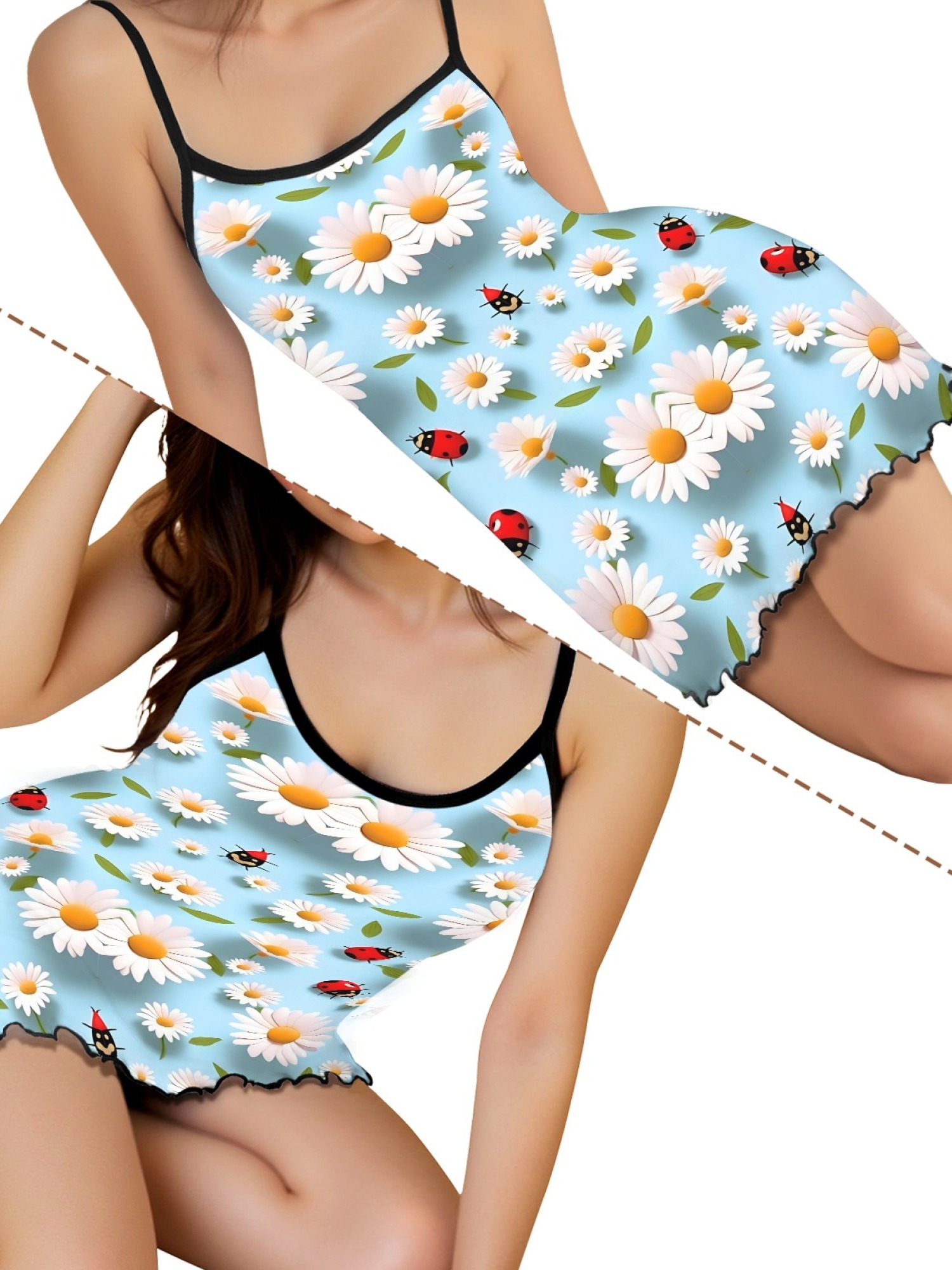 Women's Floral Print Casual Home Dress with Backless Halter Design, Comfortable Summer Slim Fit Long Dress for Relaxation & Vacation, Stylish Spring Summer Loungewear