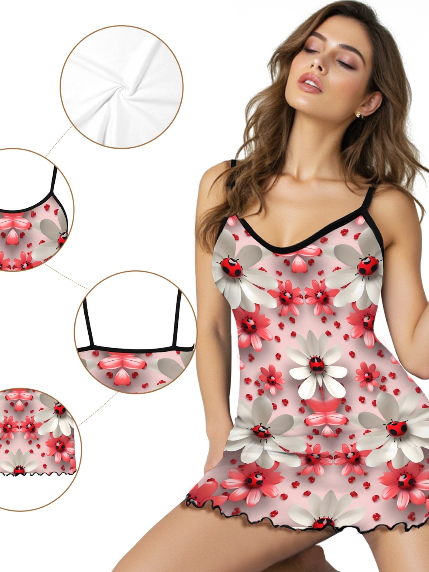 Women's Floral Print Casual Home Dress with Backless Halter Design, Comfortable Summer Slim Fit Long Dress for Relaxation & Vacation, Stylish Spring Summer Loungewear