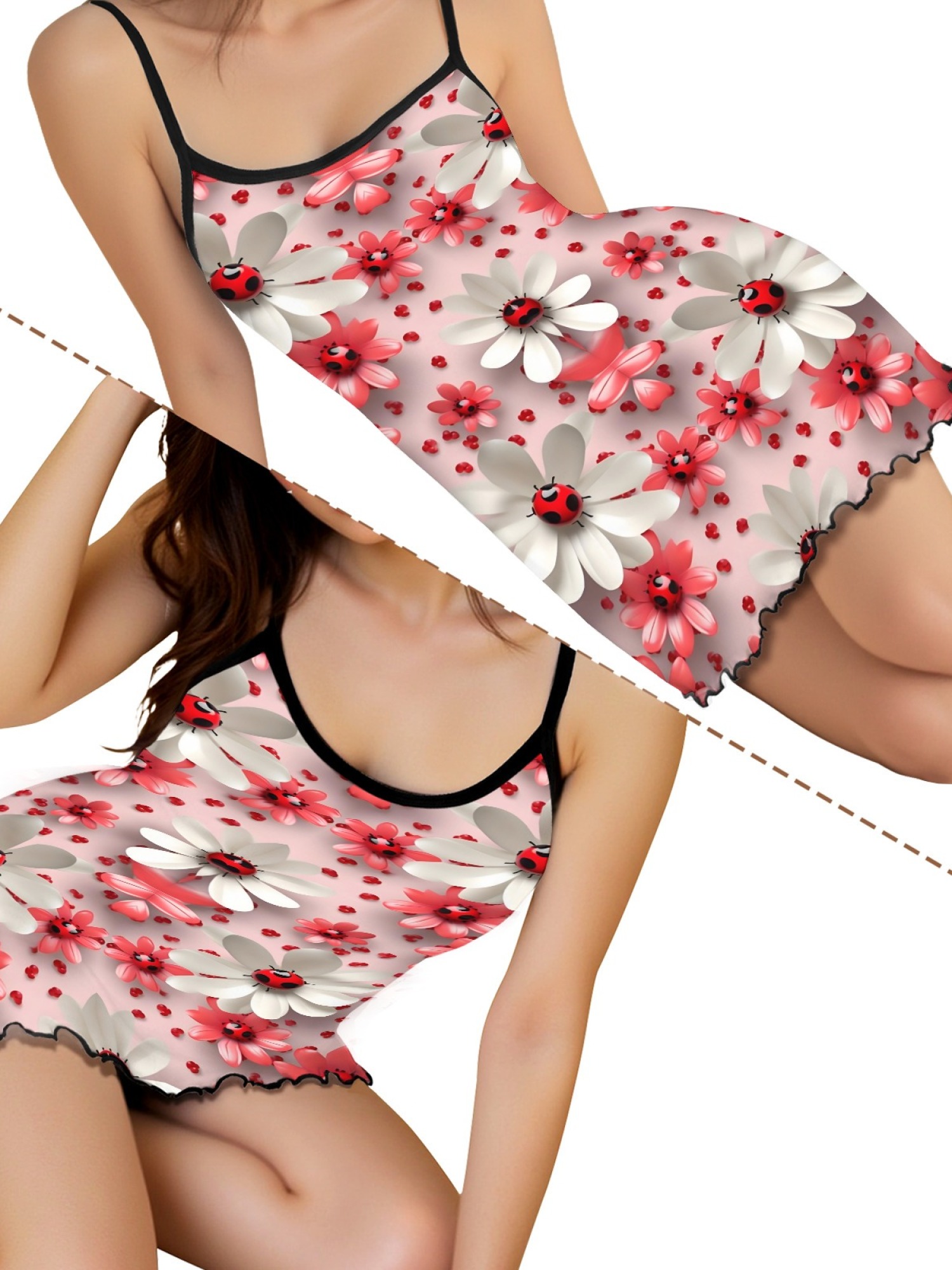 Women's Floral Print Casual Home Dress with Backless Halter Design, Comfortable Summer Slim Fit Long Dress for Relaxation & Vacation, Stylish Spring Summer Loungewear