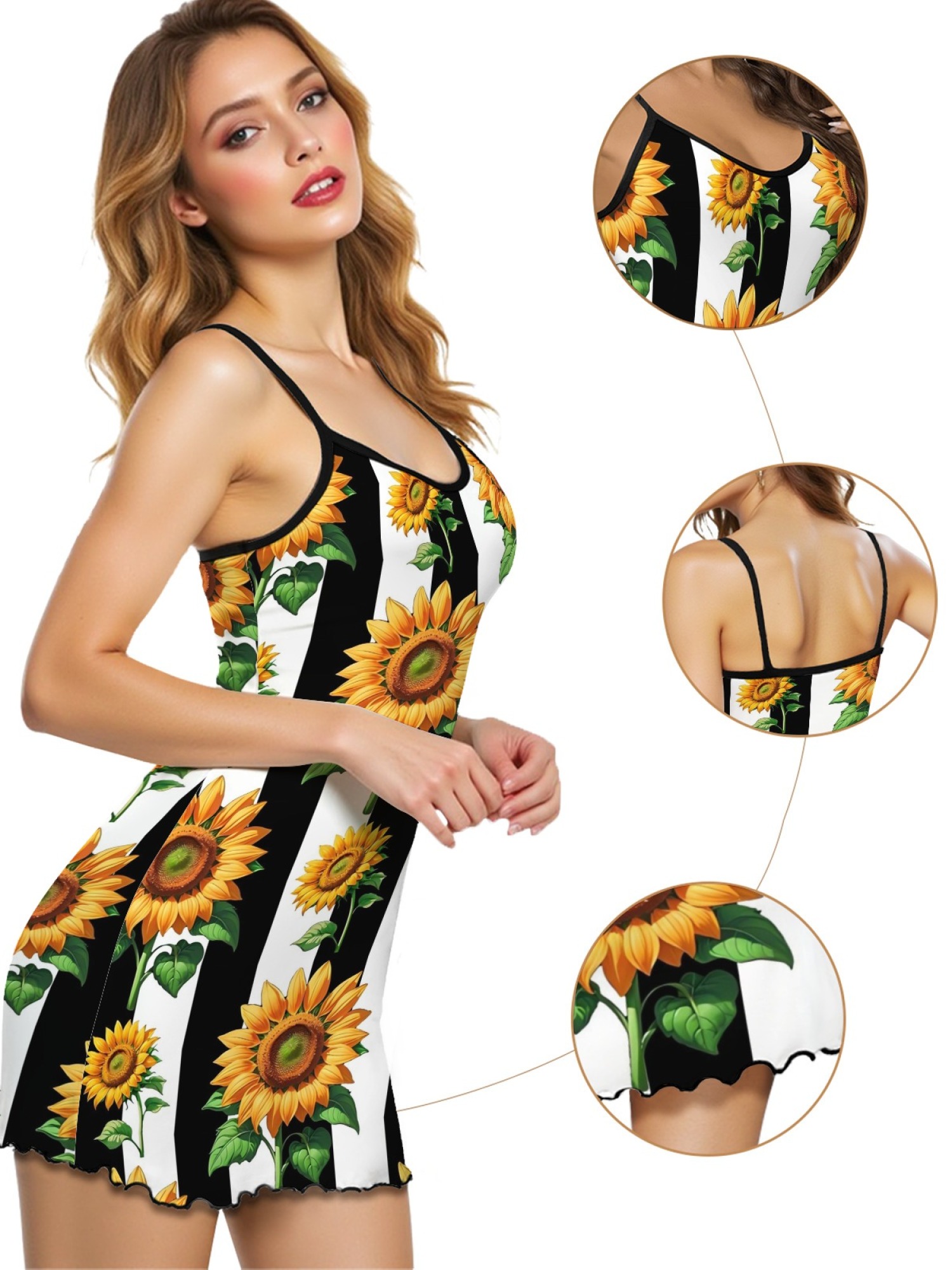 Women's Floral Print Casual Home Dress with Backless Halter Design, Comfortable Summer Slim Fit Long Dress for Relaxation & Vacation, Stylish Spring Summer Loungewear