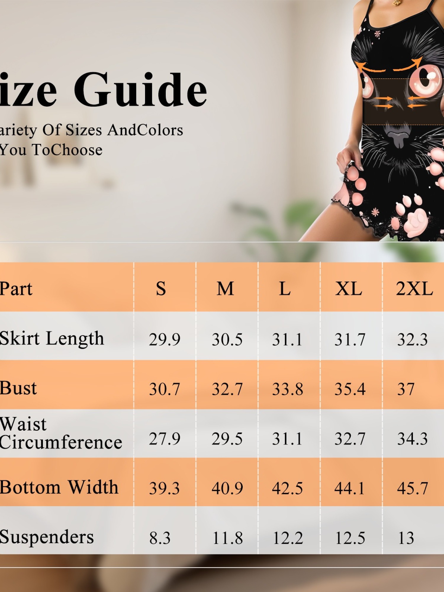 Women's Black Cat Graphic Slip Dress Collection - Hearts, Roses & Goth Styles | Funny Valentine's Sleepwear