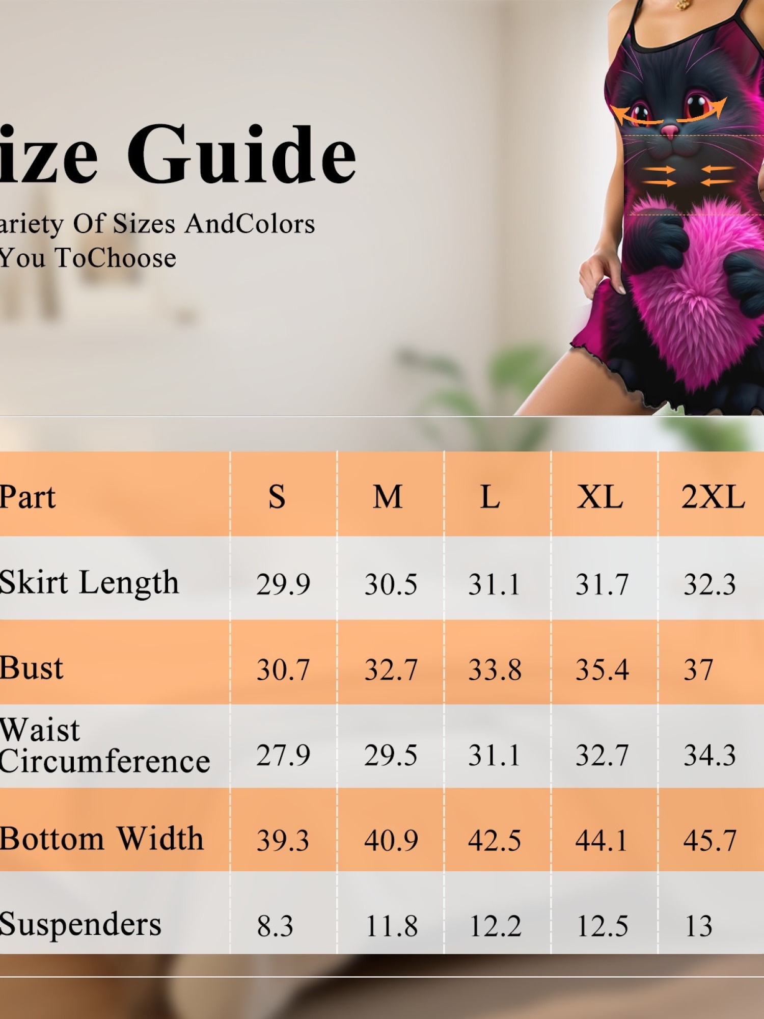 Women's Black Cat Graphic Slip Dress Collection - Hearts, Roses & Goth Styles | Funny Valentine's Sleepwear