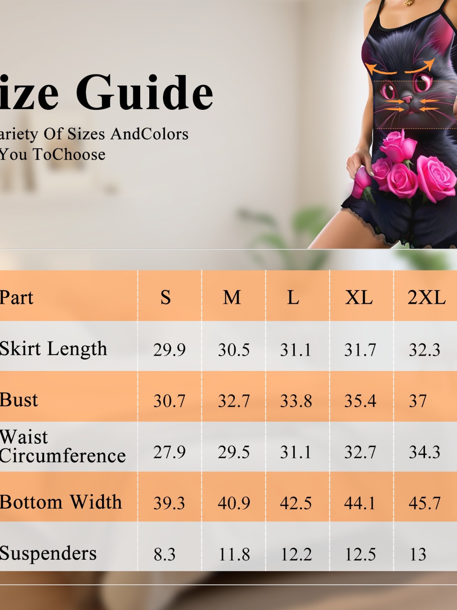 Women's Black Cat Graphic Slip Dress Collection - Hearts, Roses & Goth Styles | Funny Valentine's Sleepwear