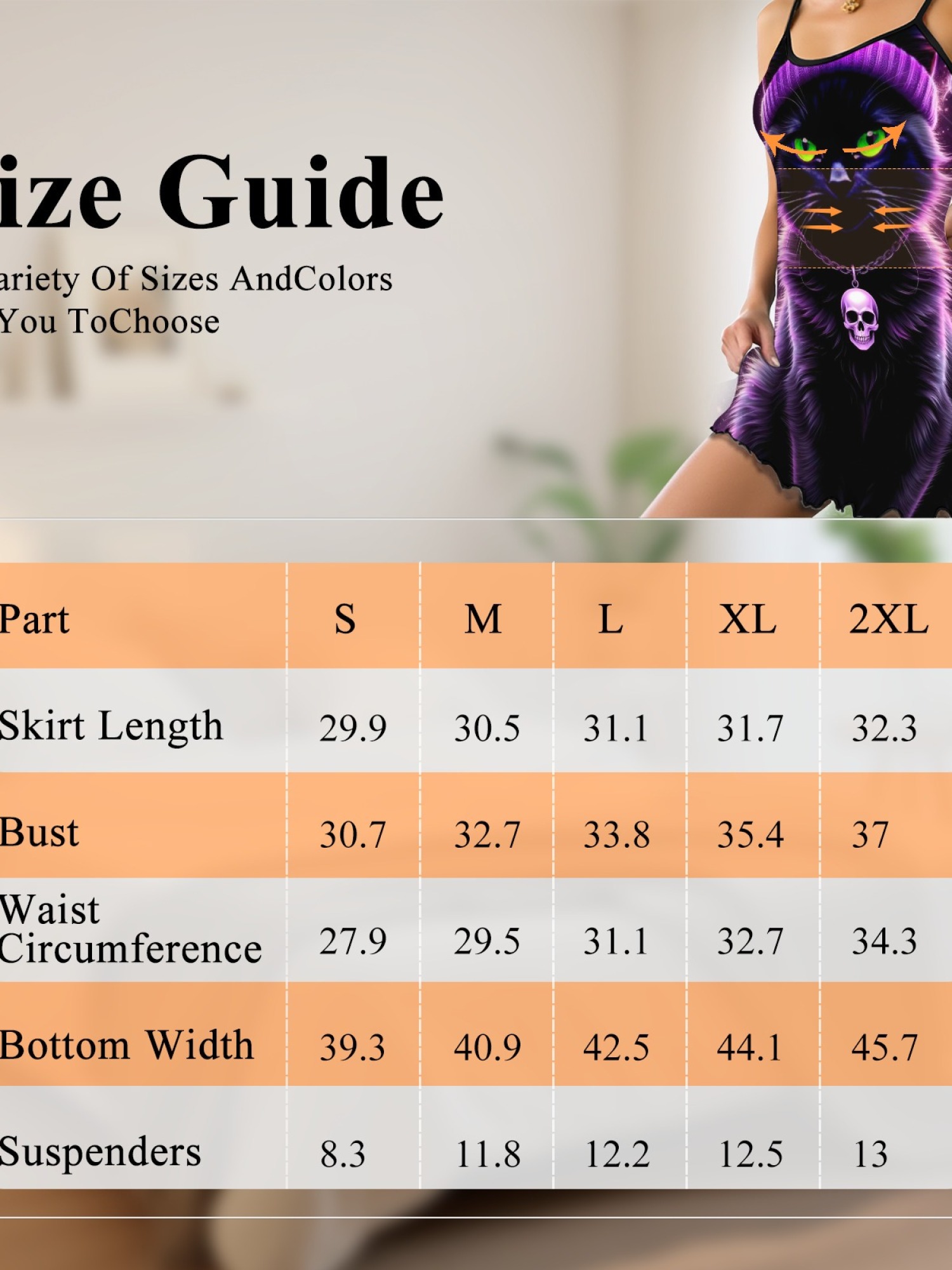 Women's Black Cat Graphic Slip Dress Collection - Hearts, Roses & Goth Styles | Funny Valentine's Sleepwear