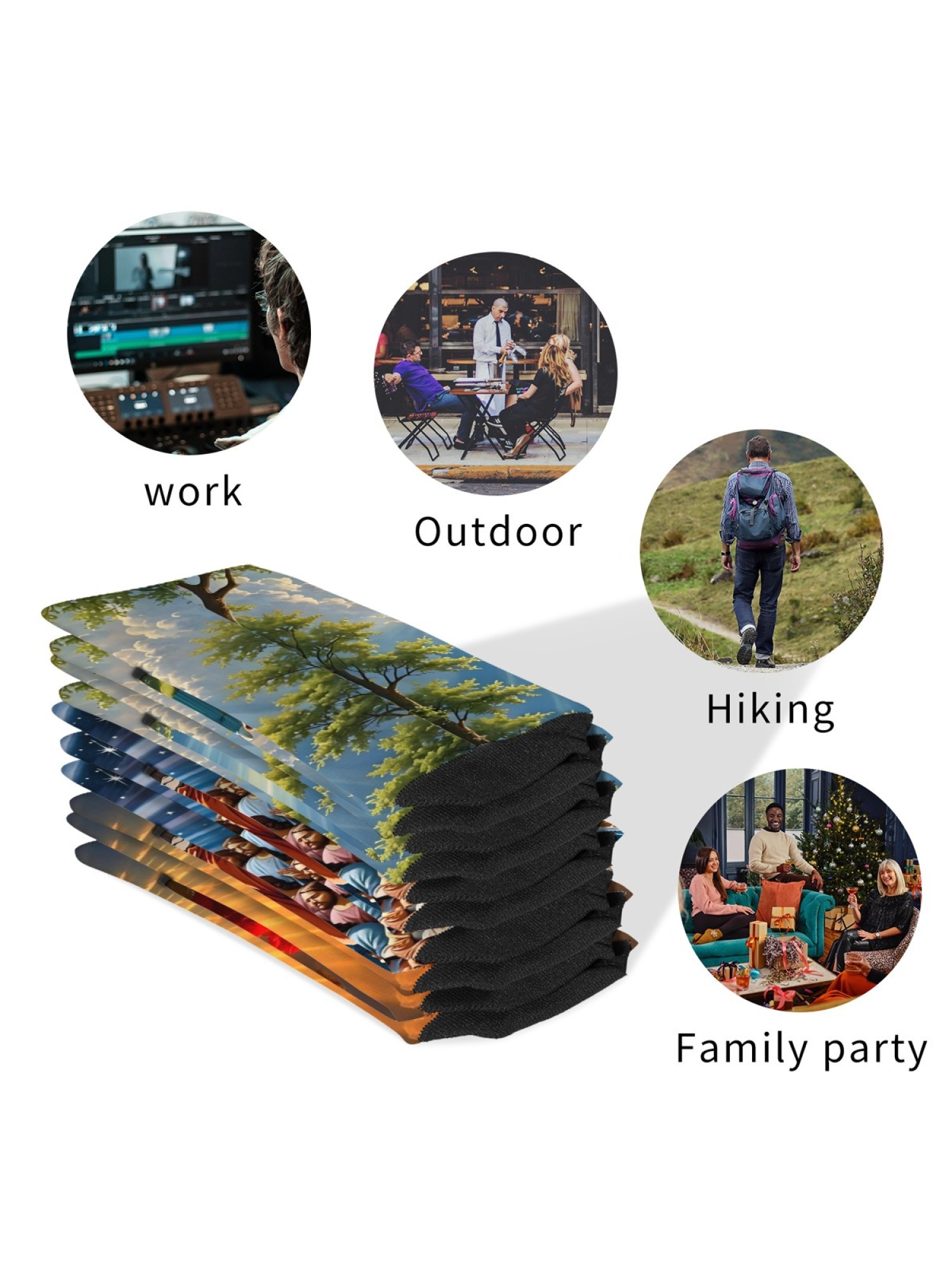 "The Ascension" Christian Art Socks | Jesus Christ Graphic Crew Sock Set (3 Pairs)