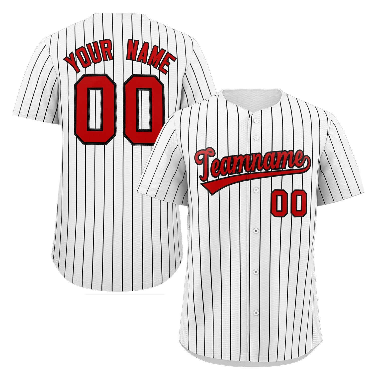 Custom Mens Personalized Pinstripe Baseball Jersey Team Sport Uniforms-Supvirevo