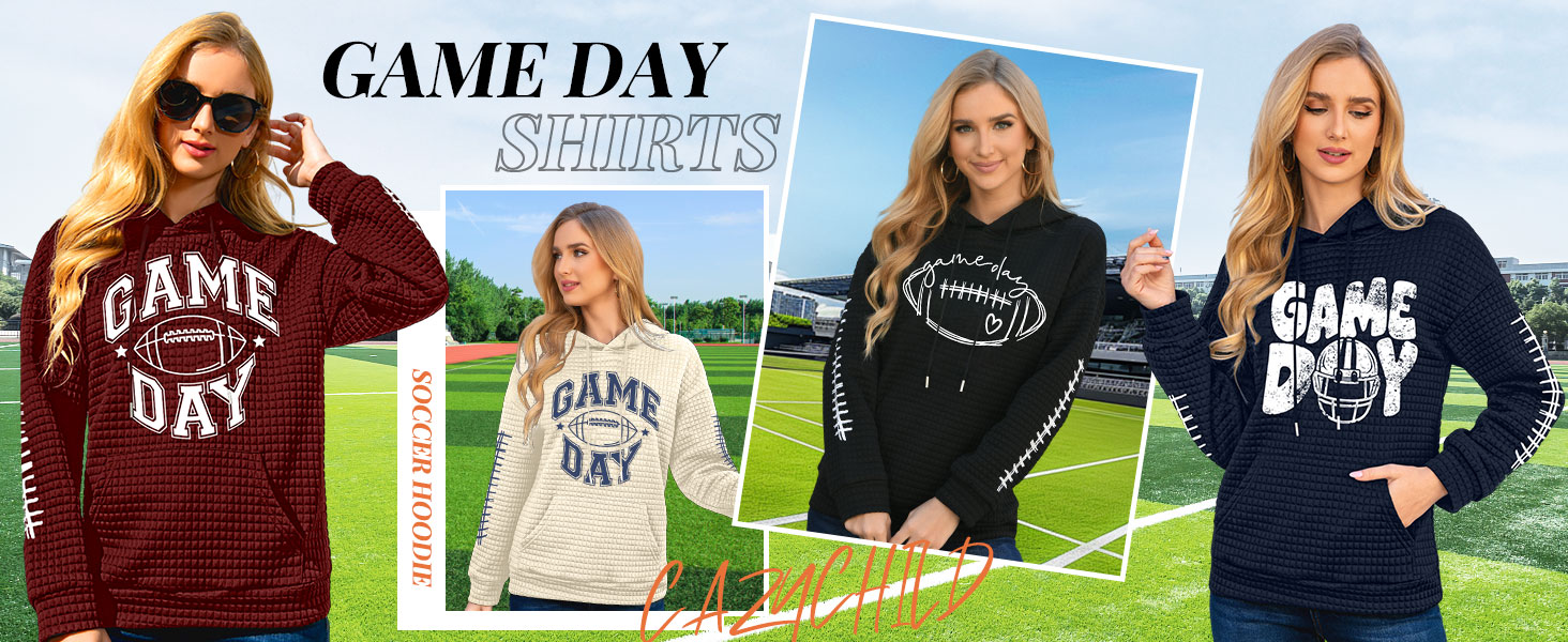 Football Hoodies Sweatshirt for Women