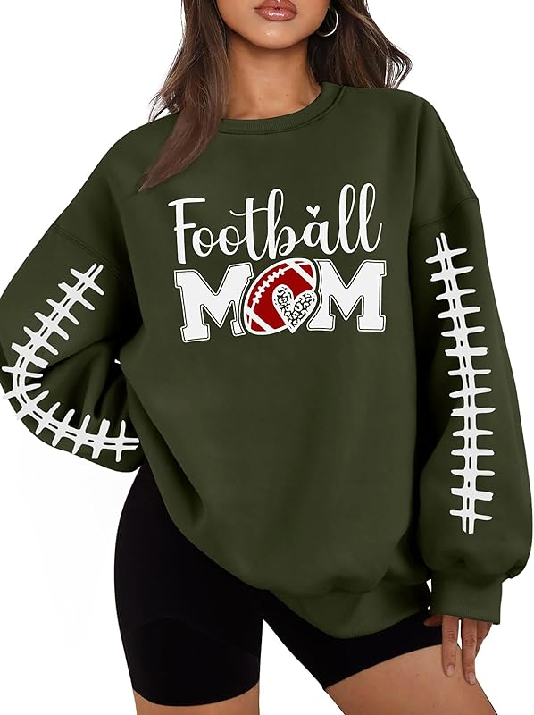 Mama Sweatshirt Long Sleeve Cheer Mom Shirt for Baseball Football Soccer Baketball Dance Sport Pullover Tops