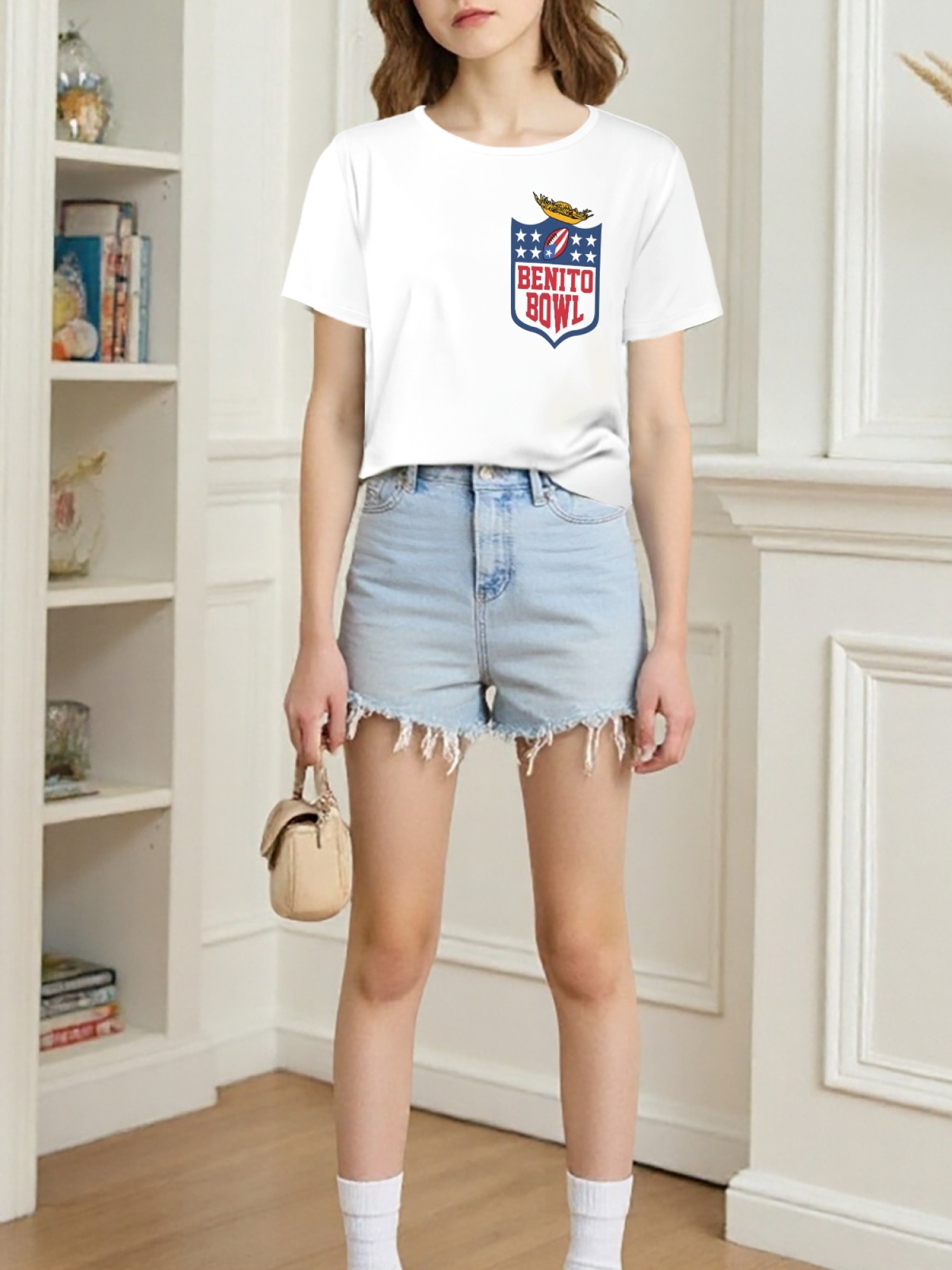 Women's Benito Bowl Graphic Print T-Shirt - Premium Cotton Sporty Tee