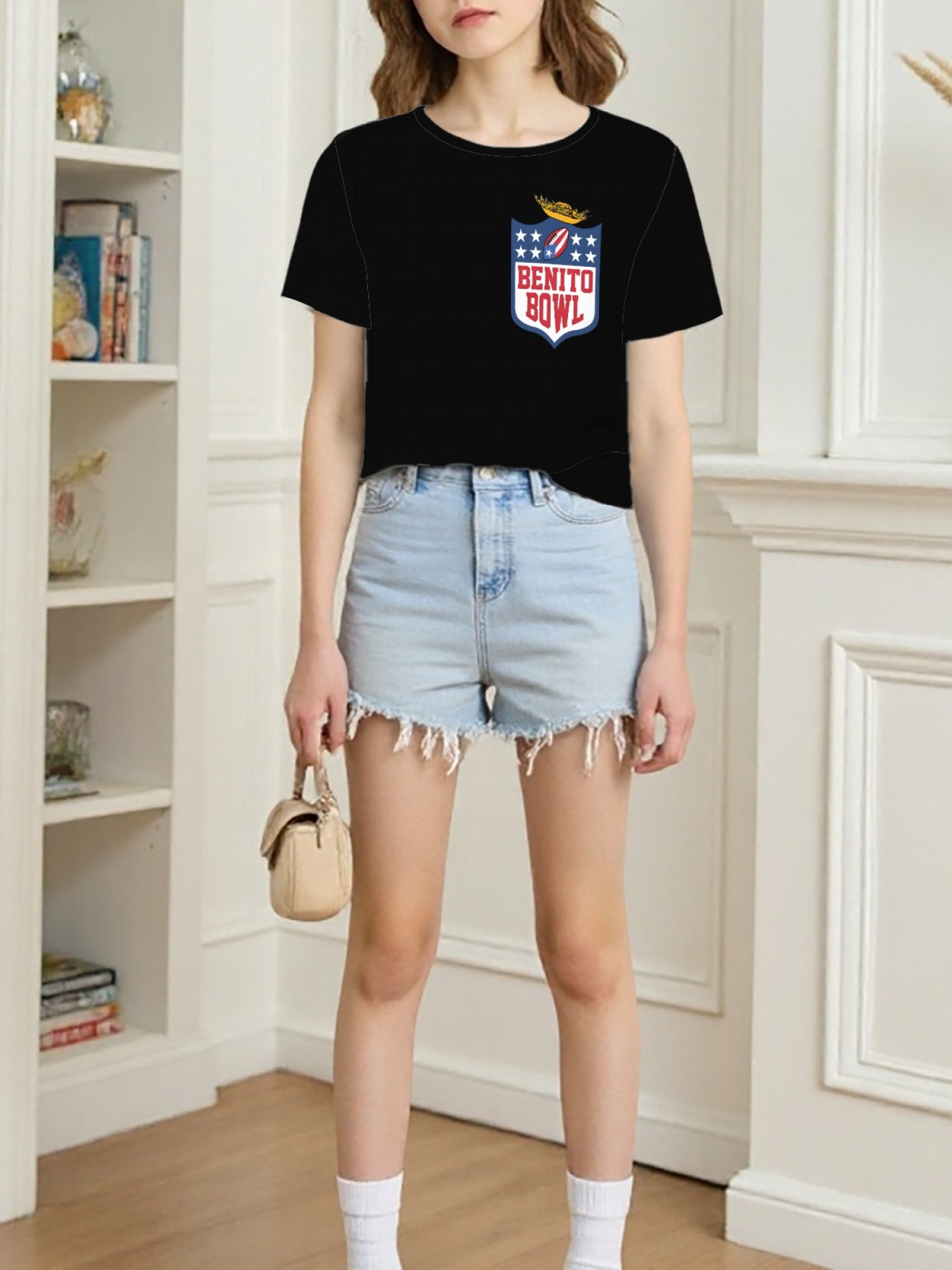 Women's Benito Bowl Graphic Print T-Shirt - Premium Cotton Sporty Tee