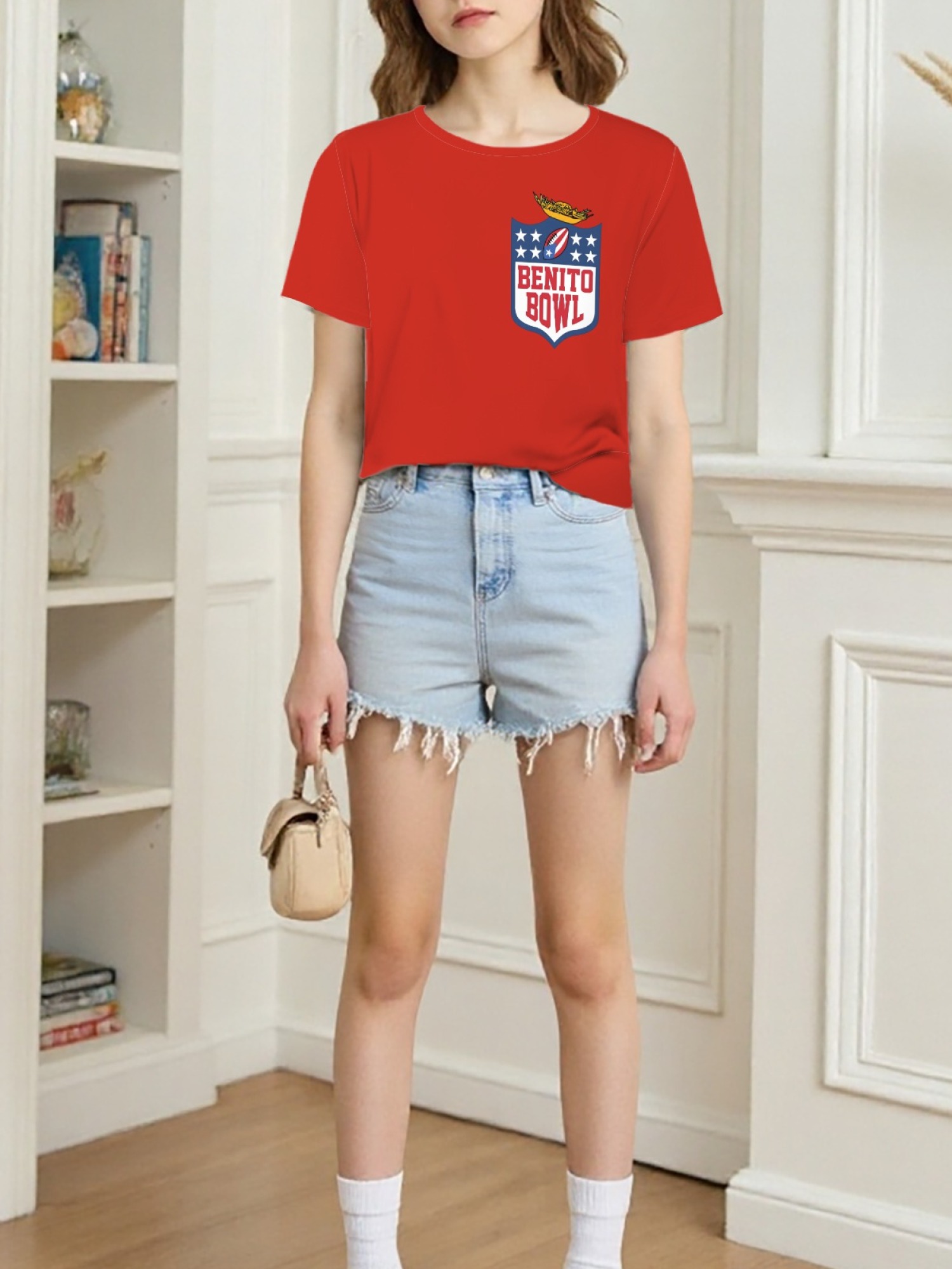 Women's Benito Bowl Graphic Print T-Shirt - Premium Cotton Sporty Tee