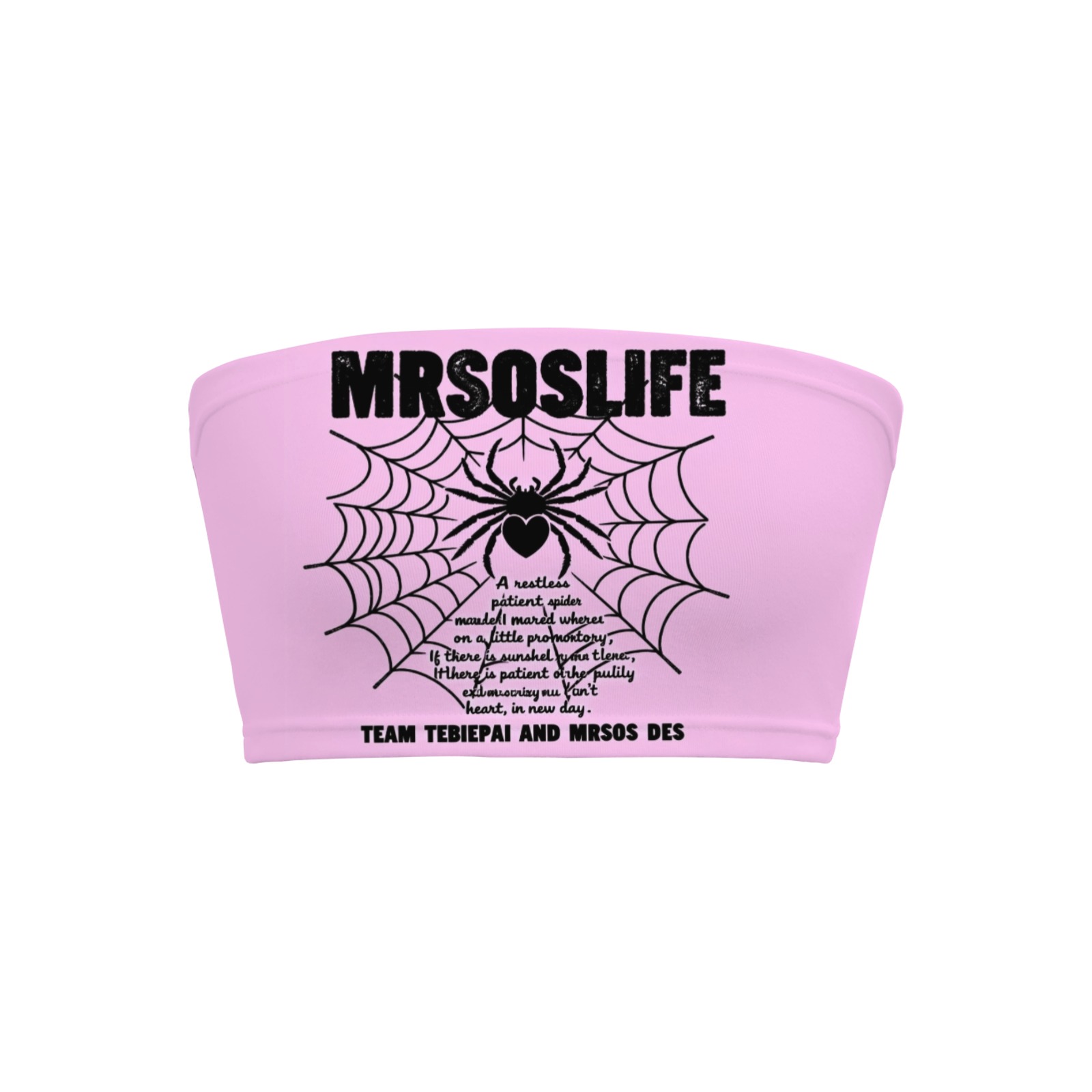 Women's ��MRSOSLIFE�� Spider Web Print Tube Top-Pixelunique