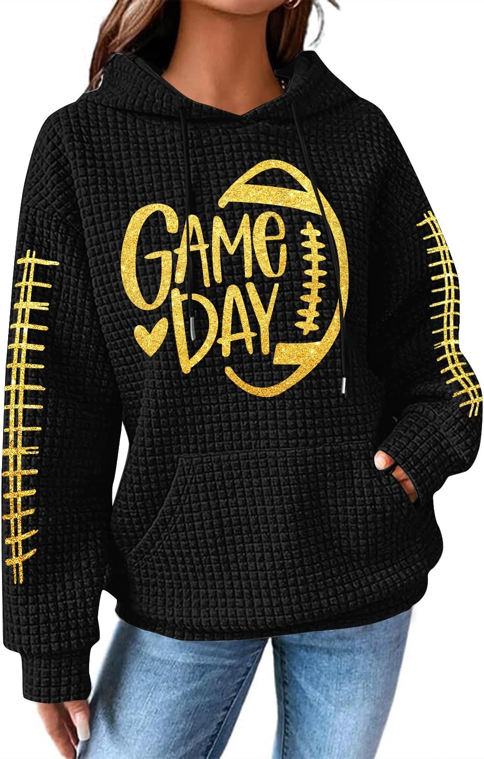 Football Shirt for Women Game Day Sweatshirts Womens Football Mom Hoodie Youth Long Sleeve Jersey