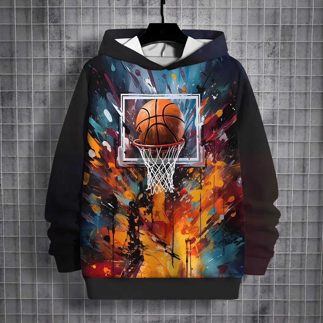 Best-Selling Long-Sleeve Hoodie - 3D Digital Printing Sports Jersey Series, Loose & Casual