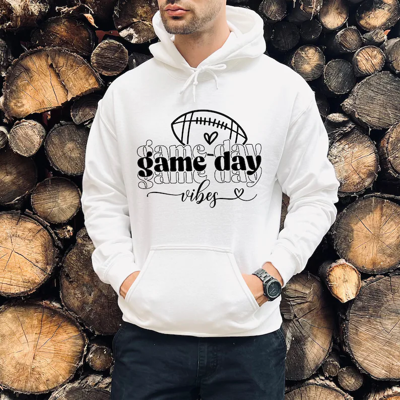 Game Day Vibes Hoodie, Football Hoodie, Football Lover Hoodie, Game Day Hoodie, Football Mom Hoodie, Cute Mom Hoodie, Sports Hoodie